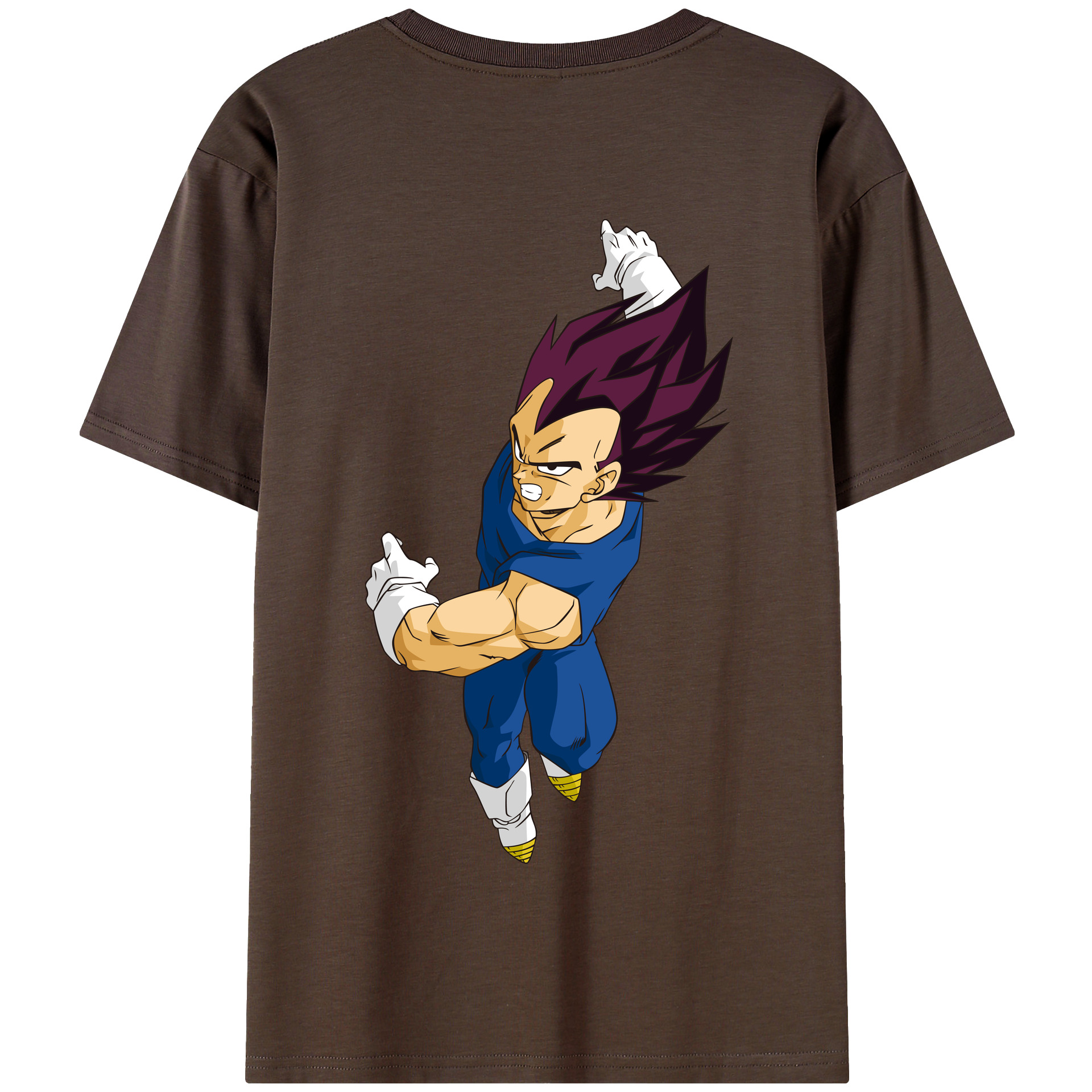 （画像用） ドラゴンボール ベジータ四世（Bejīta Yonsei）DRAGON BALL Vegeta IV 綿100％半袖Tシャツ（背面プリント）