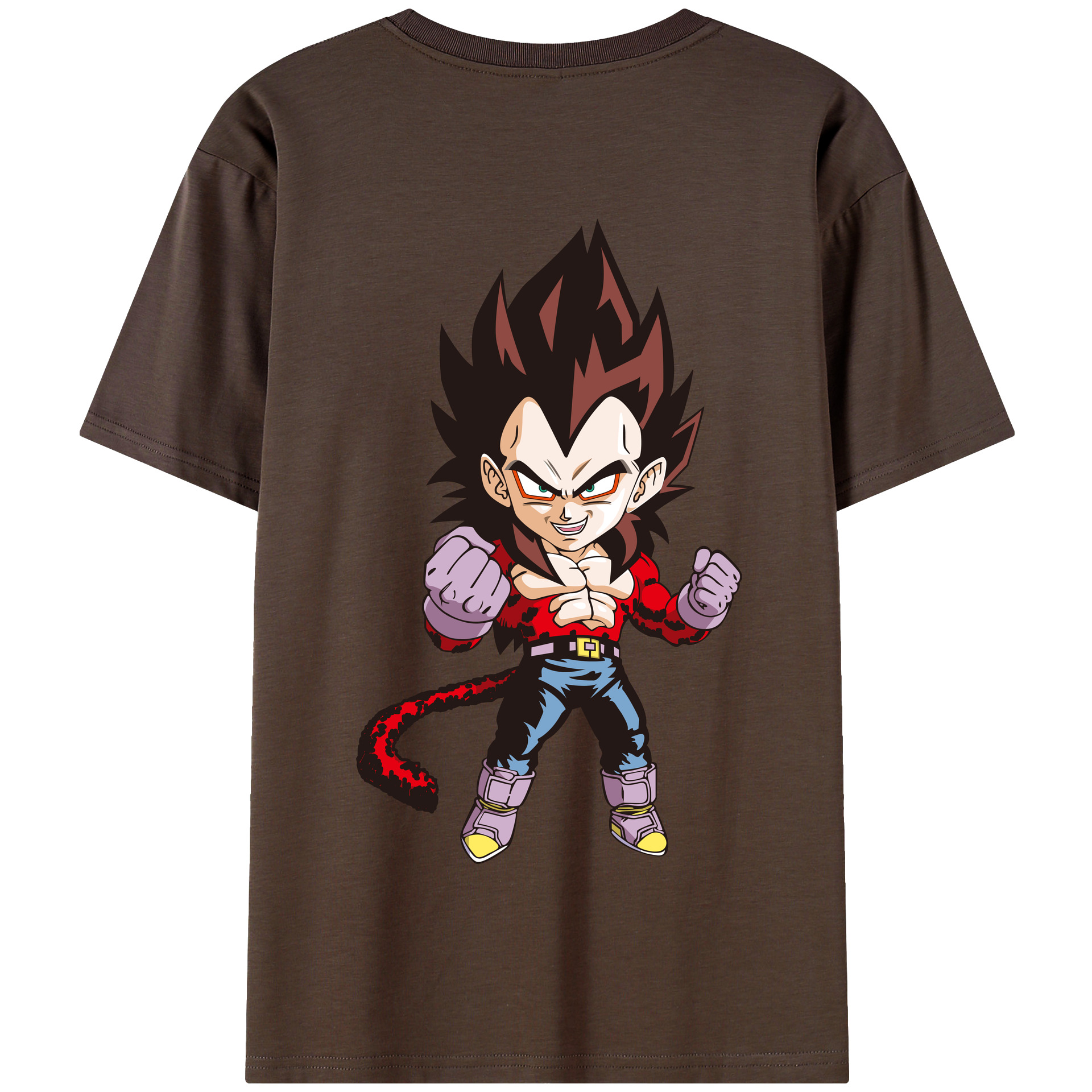 （画像用） ドラゴンボール ベジータ四世（Bejīta Yonsei）DRAGON BALL Vegeta IV 綿100％半袖Tシャツ（背面プリント）