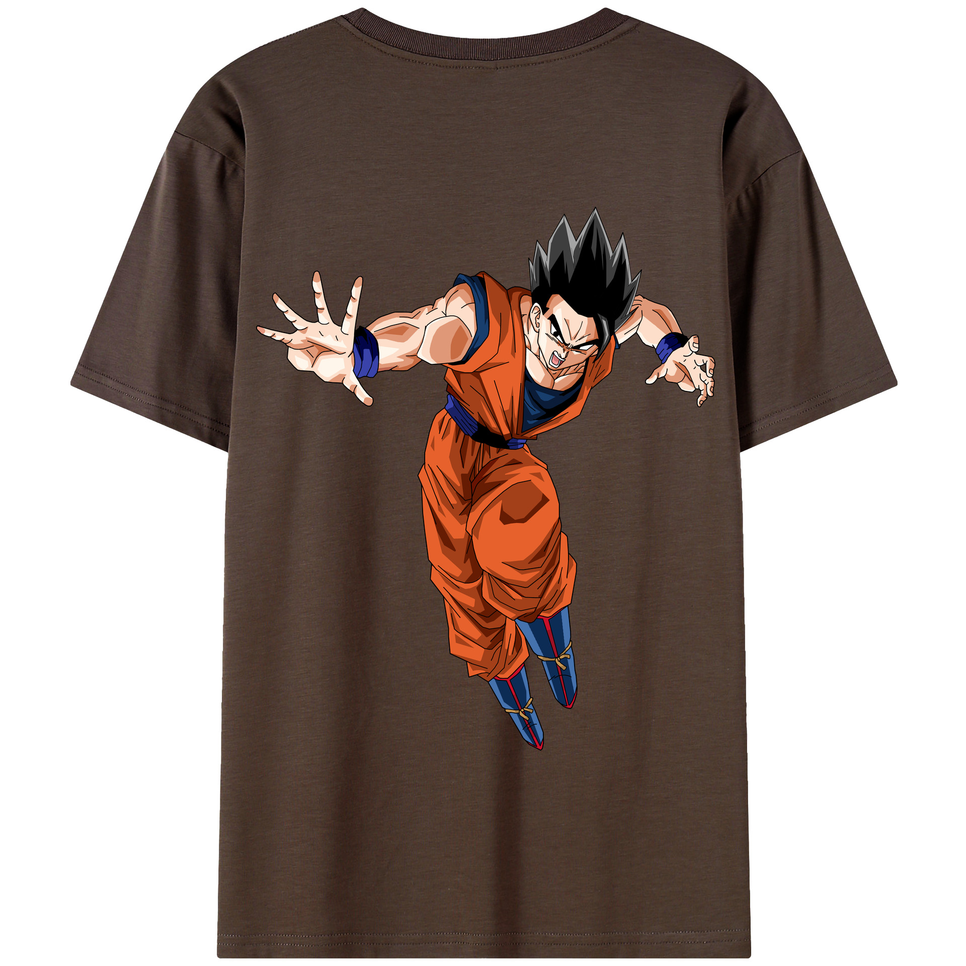 （画像用） ドラゴンボール 孫 悟飯（そんごはん）DRAGON BALL Son Gohan 綿100％半袖Tシャツ（背面プリント）