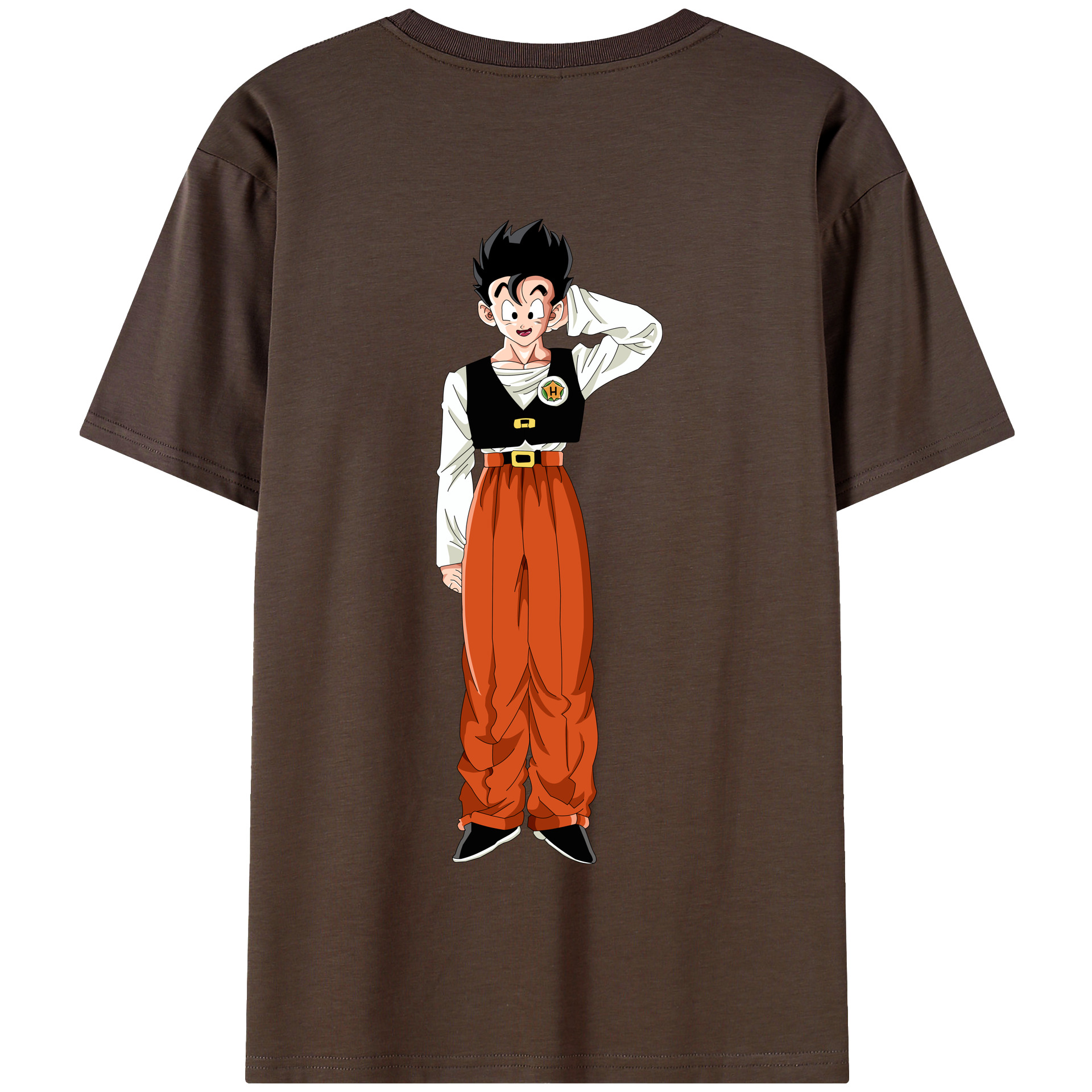 （画像用） ドラゴンボール 孫 悟飯（そんごはん）DRAGON BALL Son Gohan 綿100％半袖Tシャツ（背面プリント）