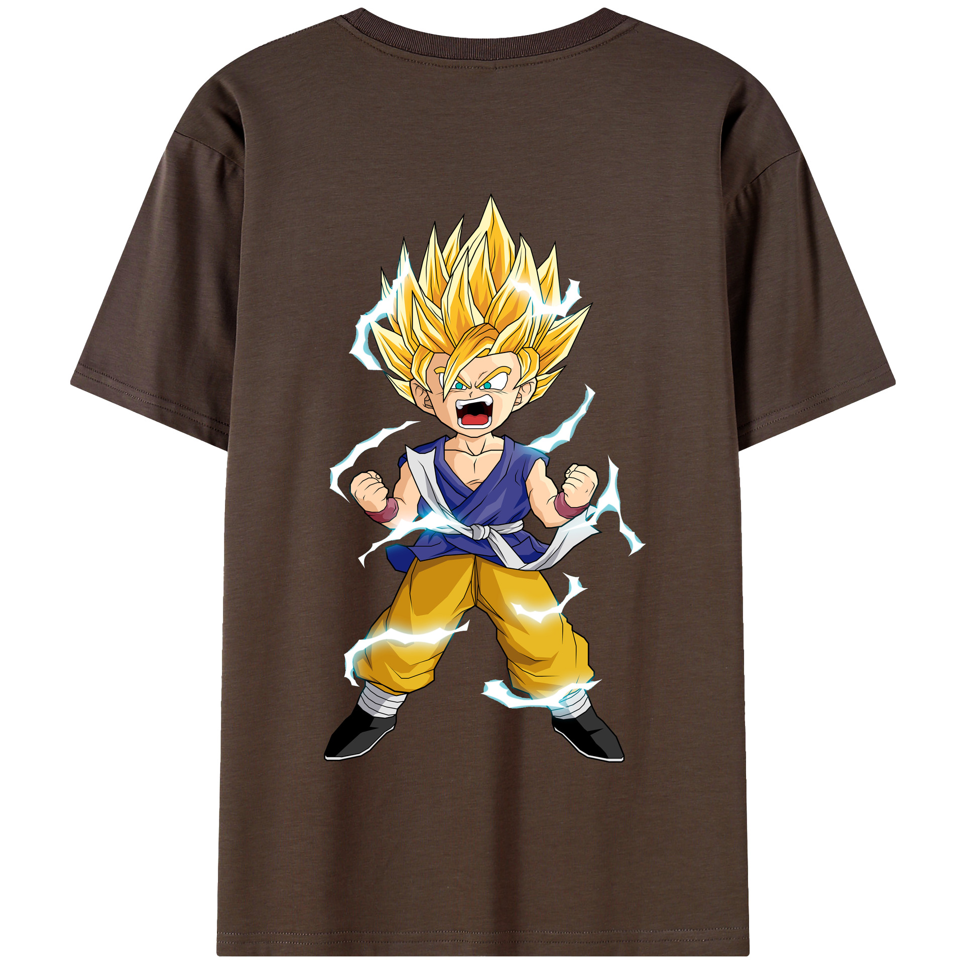 （画像用） ドラゴンボール 孫 悟飯（そんごはん）DRAGON BALL Son Gohan 綿100％半袖Tシャツ（背面プリント）