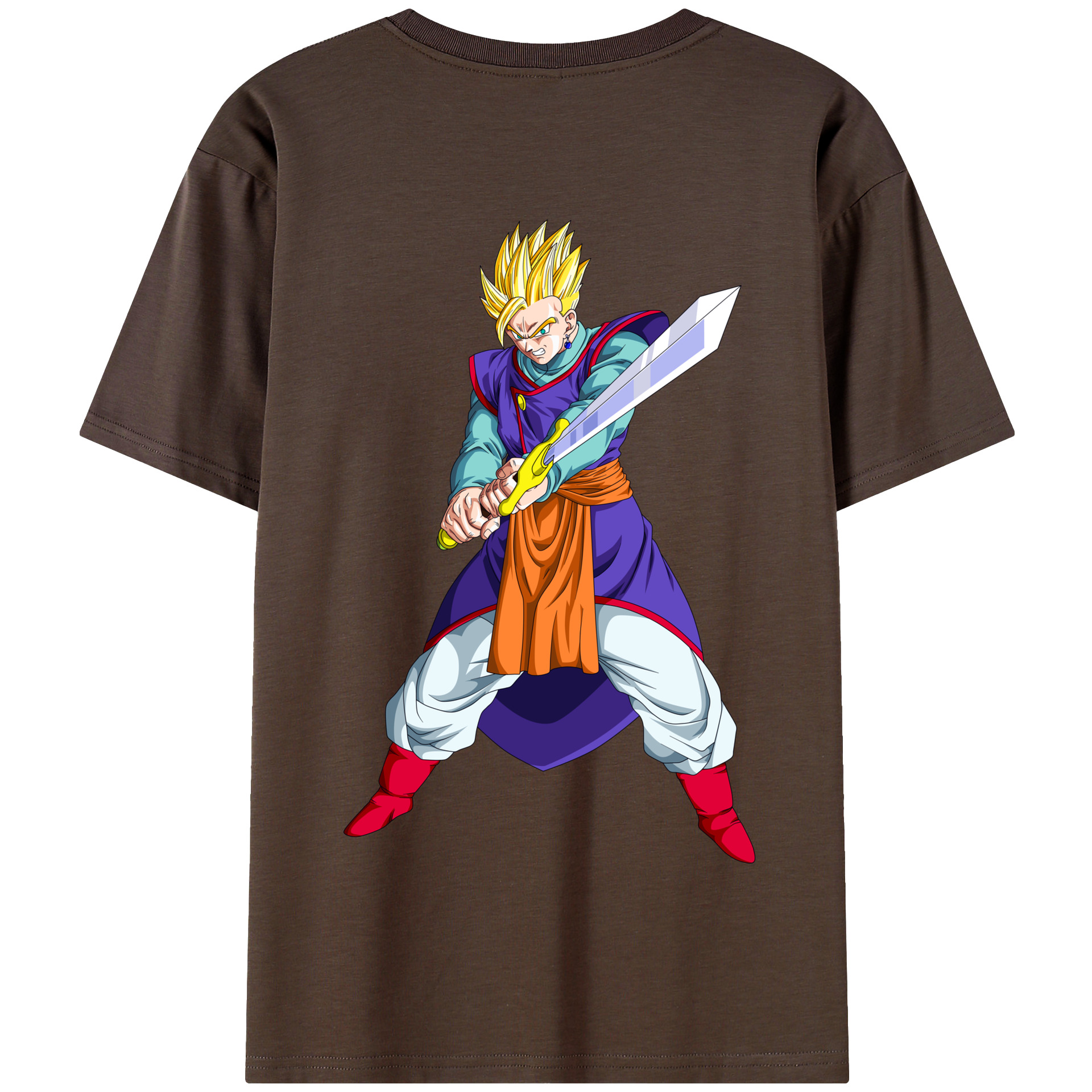 （画像用） ドラゴンボール 孫 悟飯（そんごはん）DRAGON BALL Son Gohan 綿100％半袖Tシャツ（背面プリント）