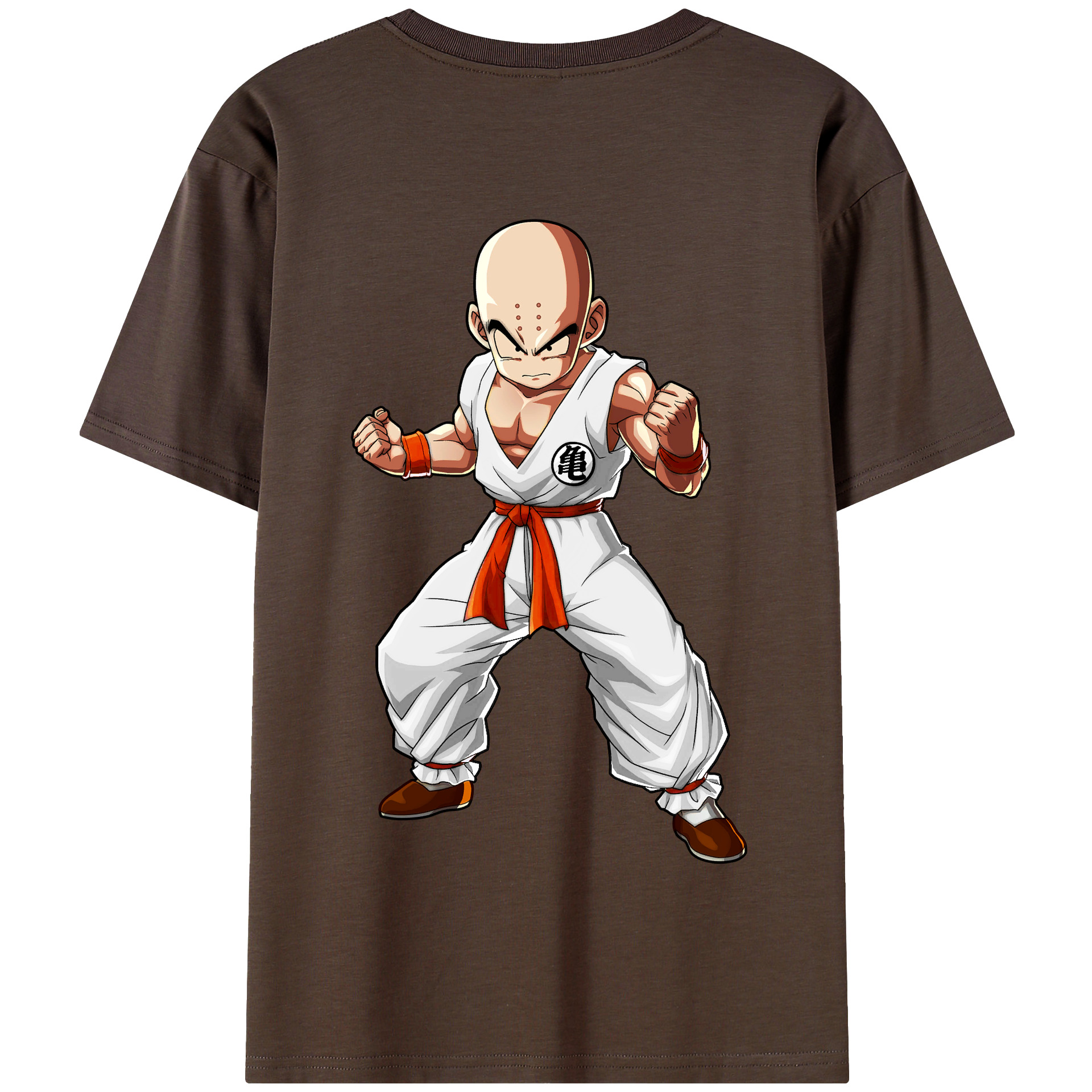 （画像用） ドラゴンボール クリリン DRAGON BALL krillin 綿100％半袖Tシャツ（背面プリント）