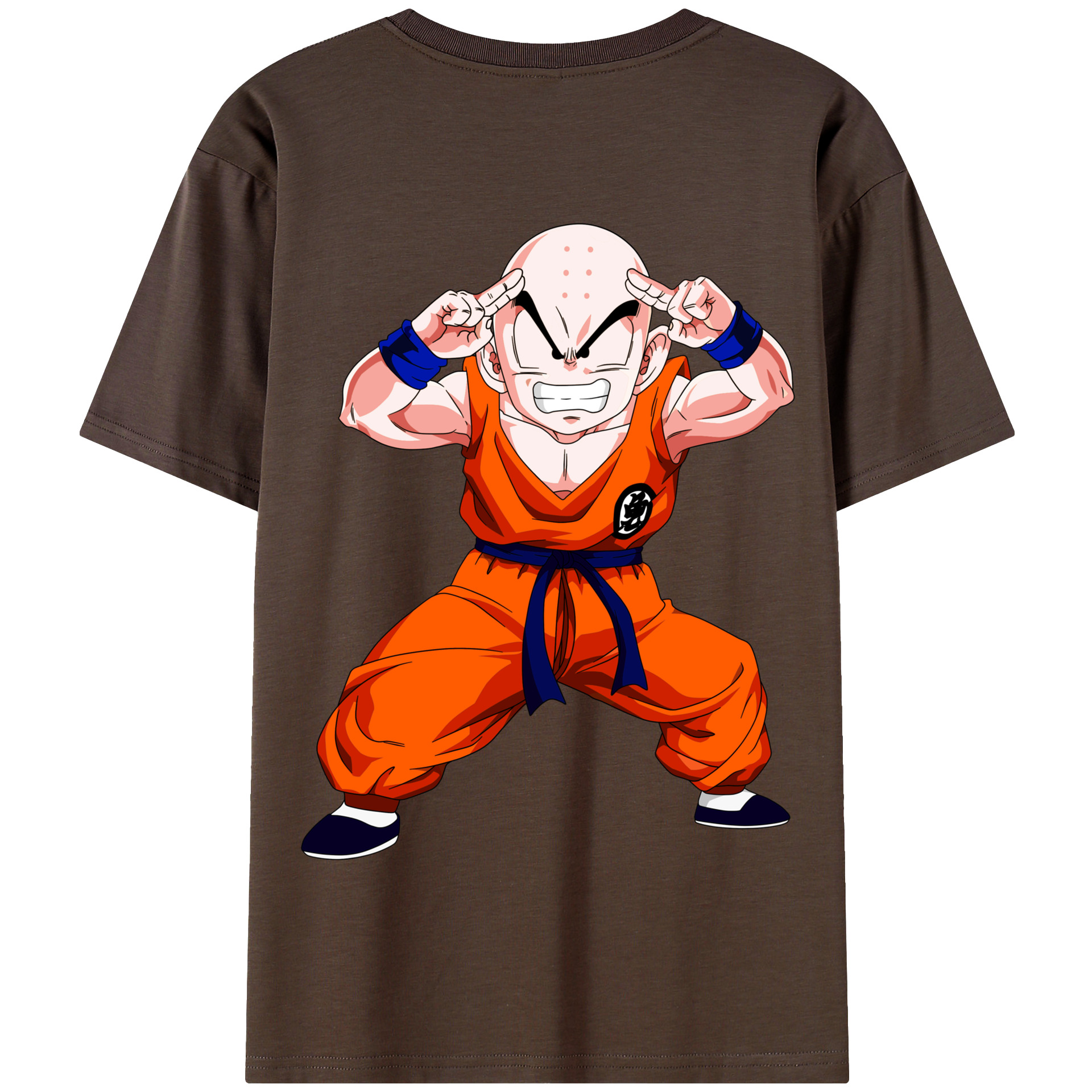 （画像用） ドラゴンボール クリリン DRAGON BALL krillin 綿100％半袖Tシャツ（背面プリント）