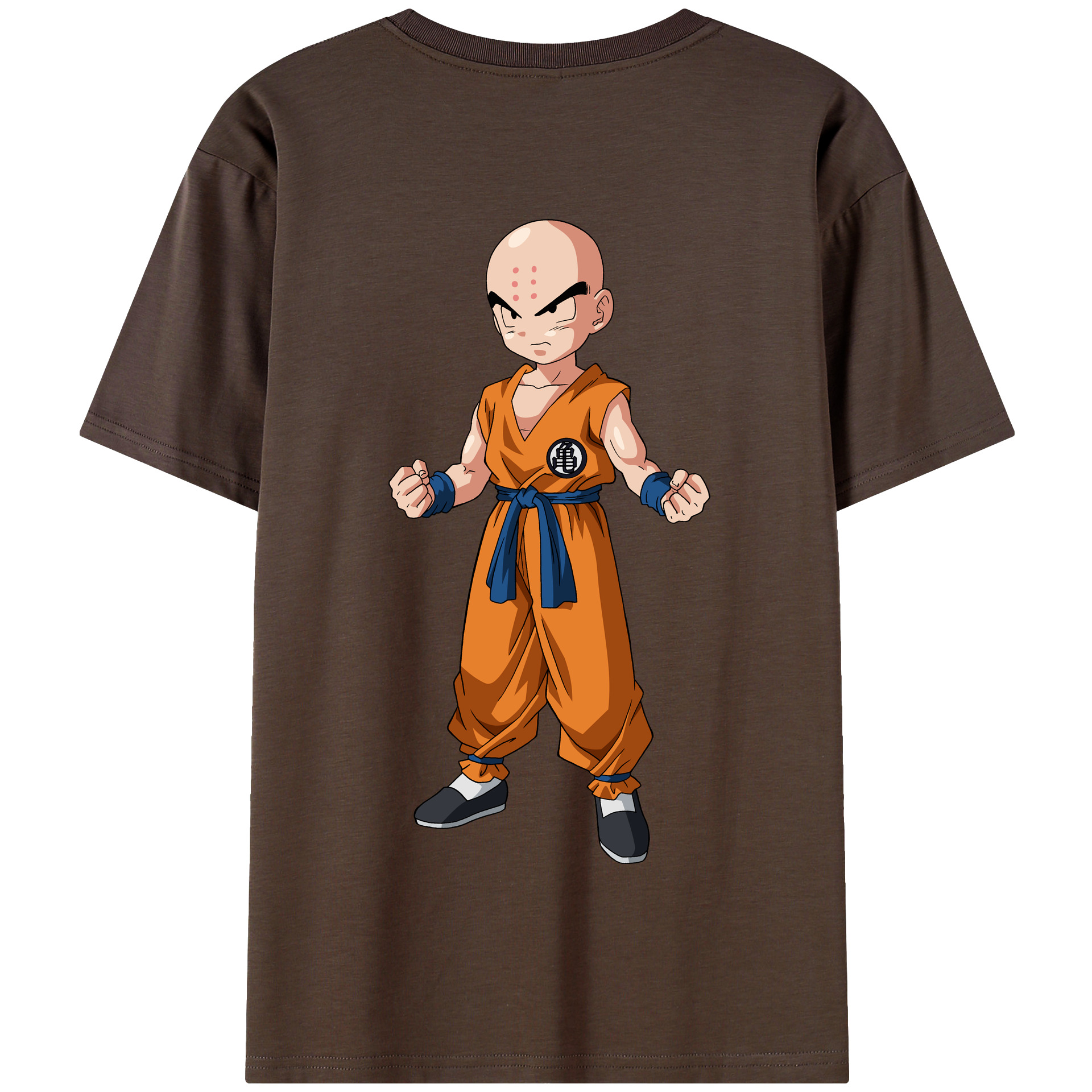 （画像用） ドラゴンボール クリリン DRAGON BALL krillin 綿100％半袖Tシャツ（背面プリント）