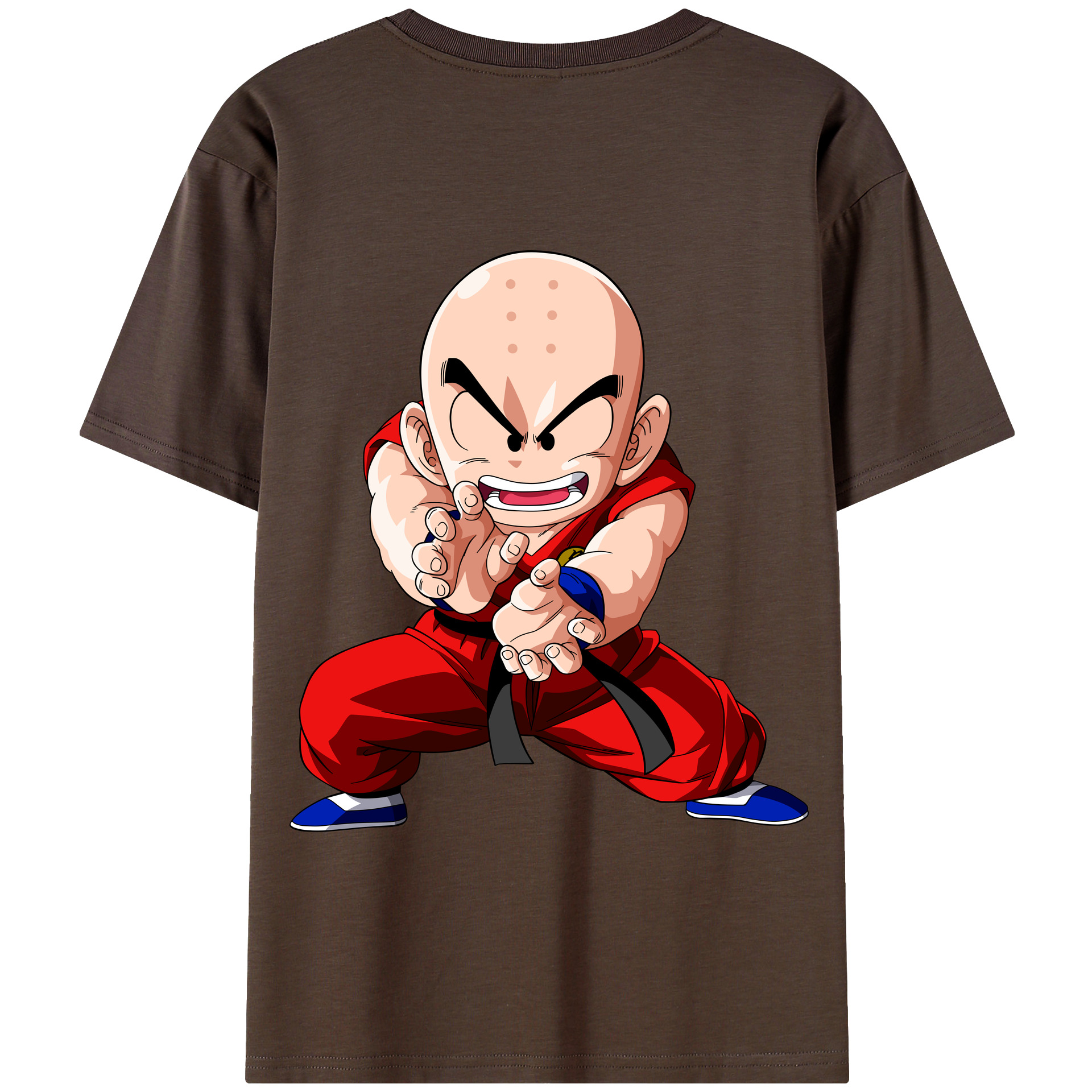（画像用） ドラゴンボール クリリン DRAGON BALL krillin 綿100％半袖Tシャツ（背面プリント）