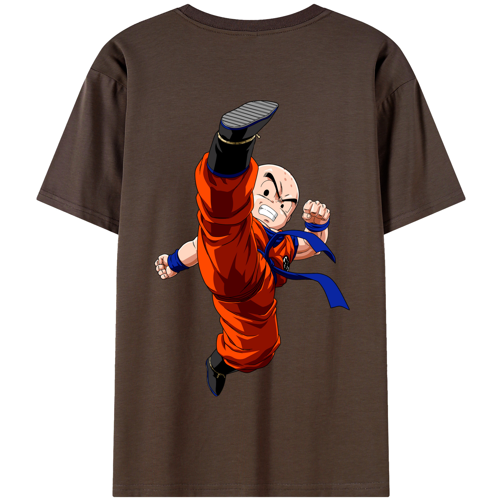 （画像用） ドラゴンボール クリリン DRAGON BALL krillin 綿100％半袖Tシャツ（背面プリント）