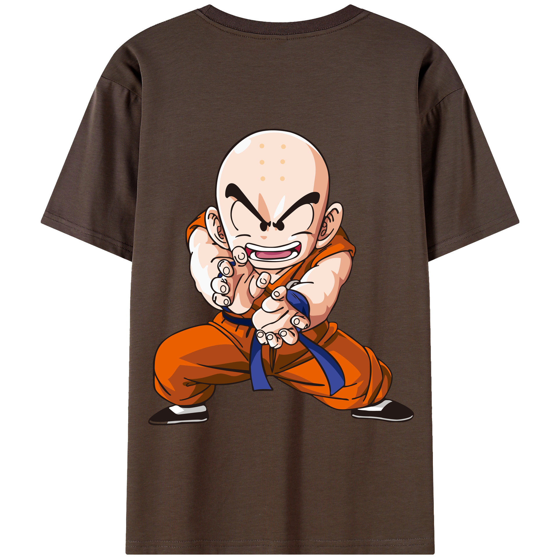 （画像用） ドラゴンボール クリリン DRAGON BALL krillin 綿100％半袖Tシャツ（背面プリント）