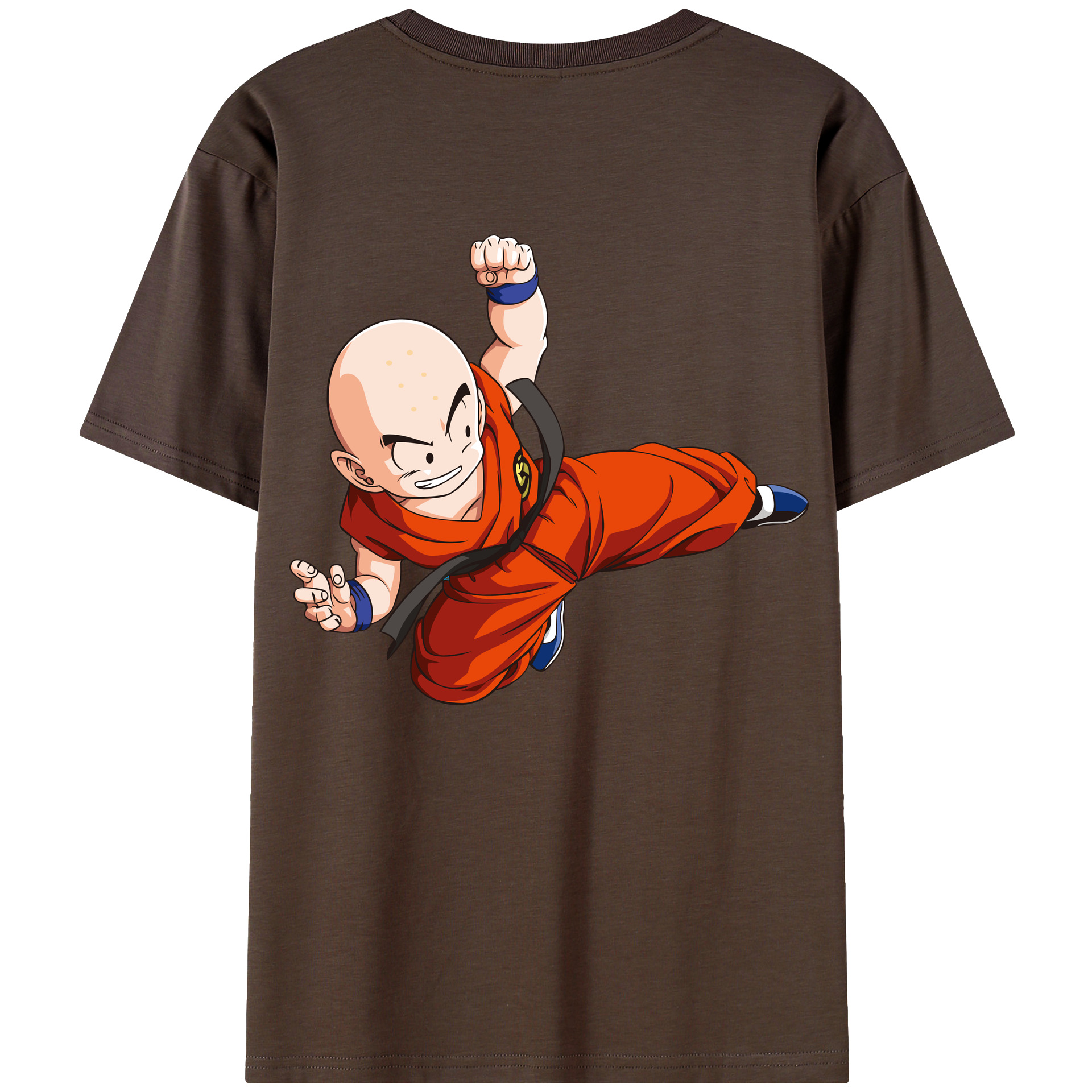 （画像用） ドラゴンボール クリリン DRAGON BALL krillin 綿100％半袖Tシャツ（背面プリント）