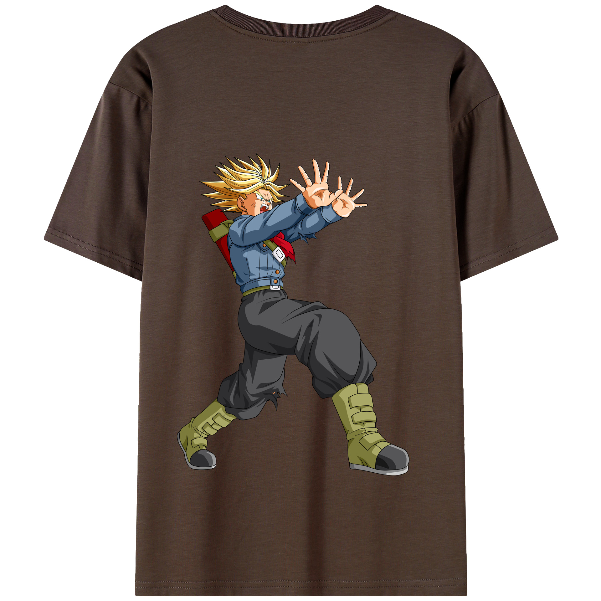 （画像用） ドラゴンボール トランクス（Torankusu）DRAGON BALL Trunks 綿100％半袖Tシャツ（背面プリント）