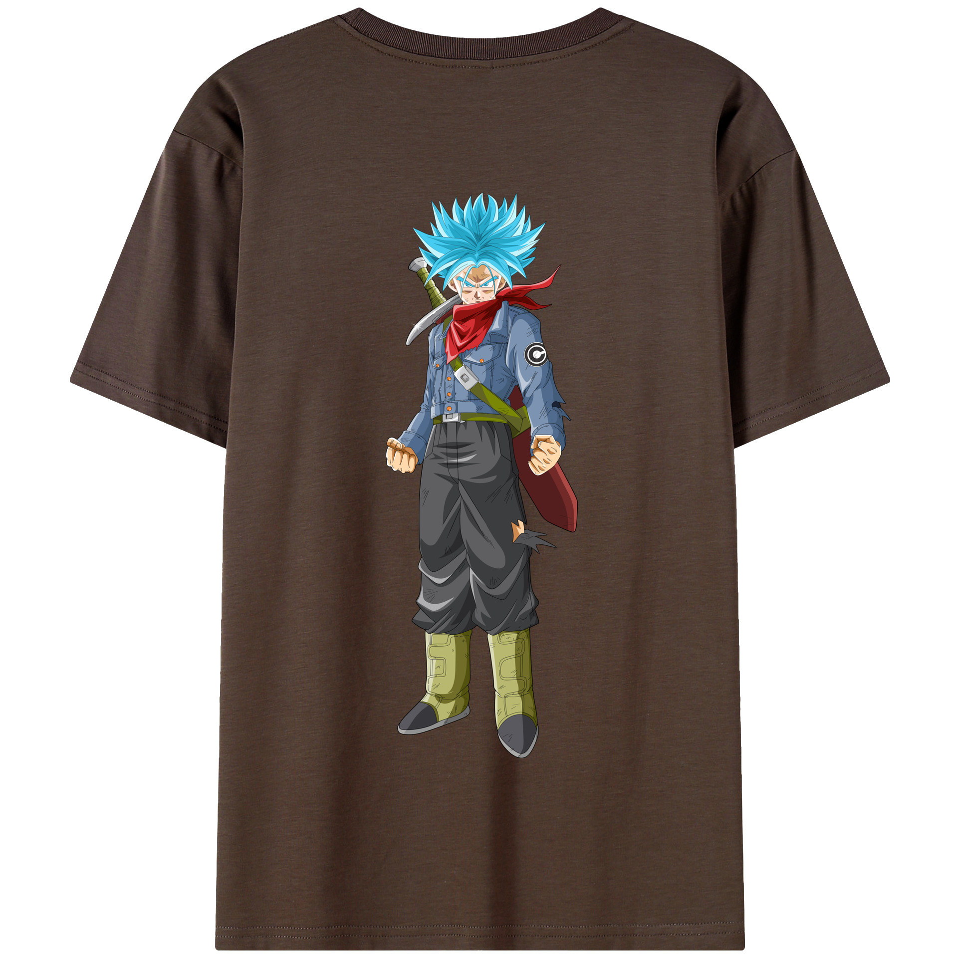 （画像用） ドラゴンボール トランクス（Torankusu）DRAGON BALL Trunks 綿100％半袖Tシャツ（背面プリント）