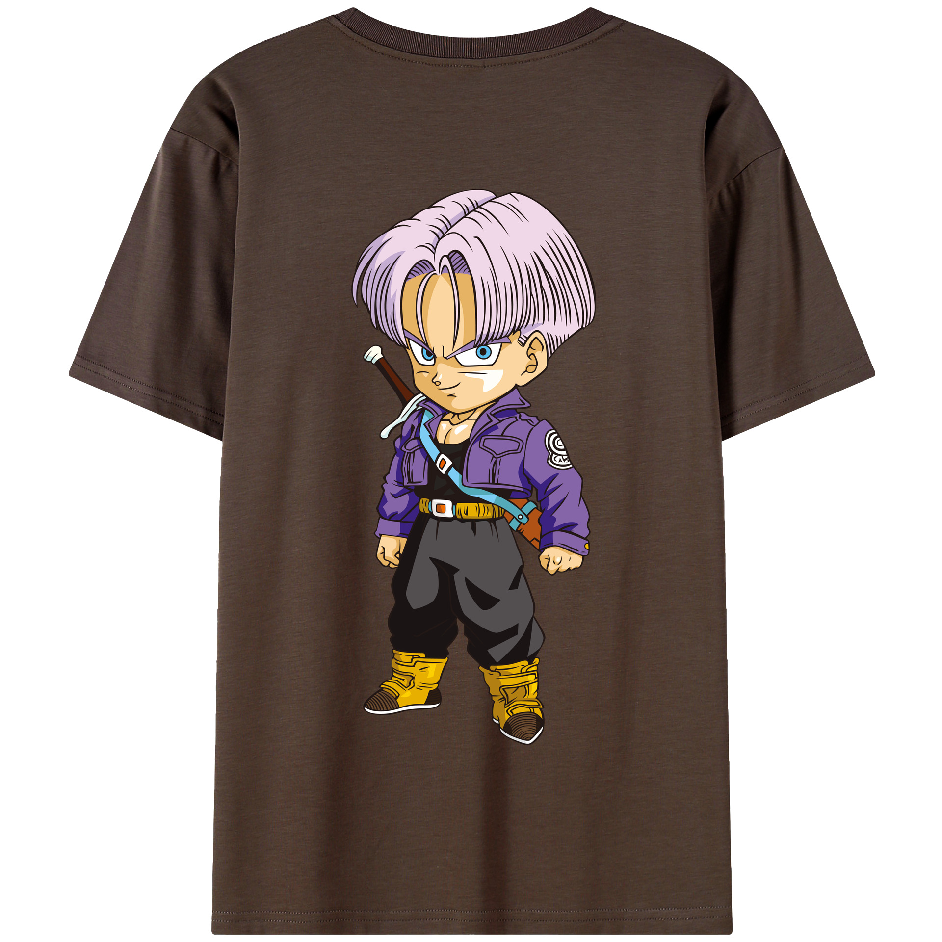 （画像用） ドラゴンボール トランクス（Torankusu）DRAGON BALL Trunks 綿100％半袖Tシャツ（背面プリント）