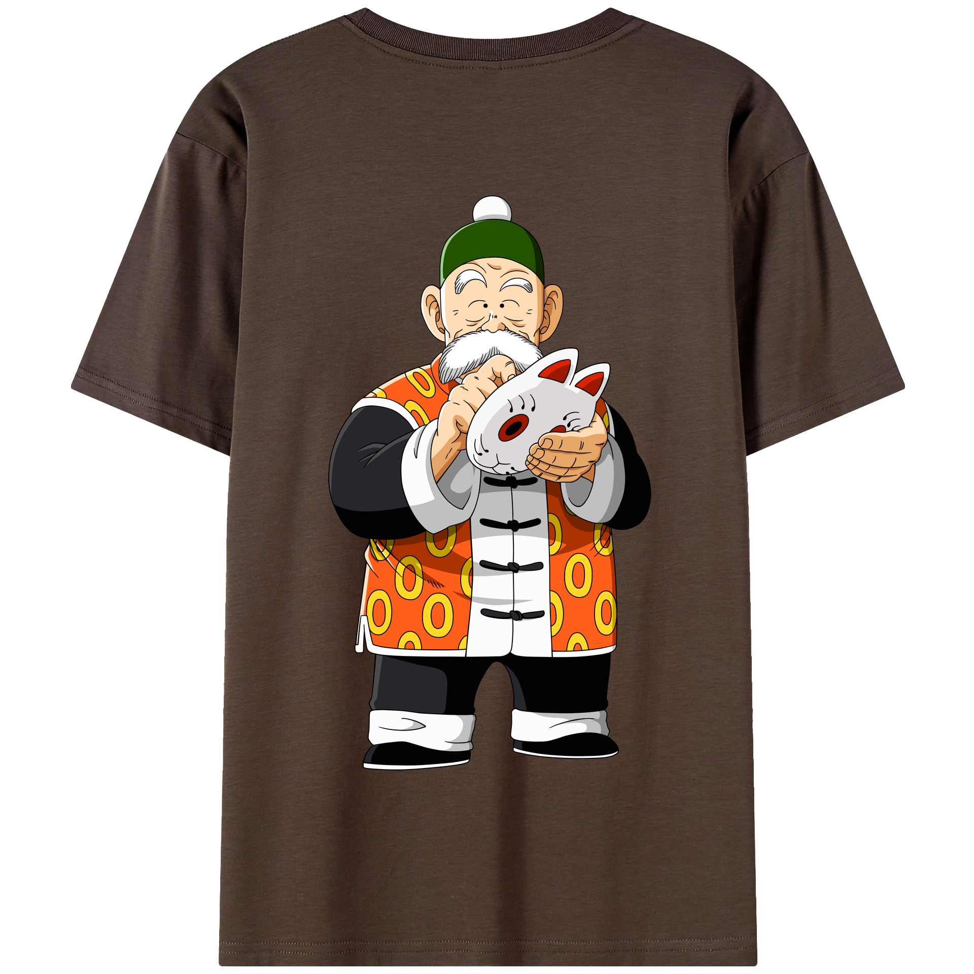 （画像用） ドラゴンボール 亀仙人（かめせんにん） DRAGON BALL Master Roshi Kame Sennin 綿100％半袖Tシャツ（背面プリント）