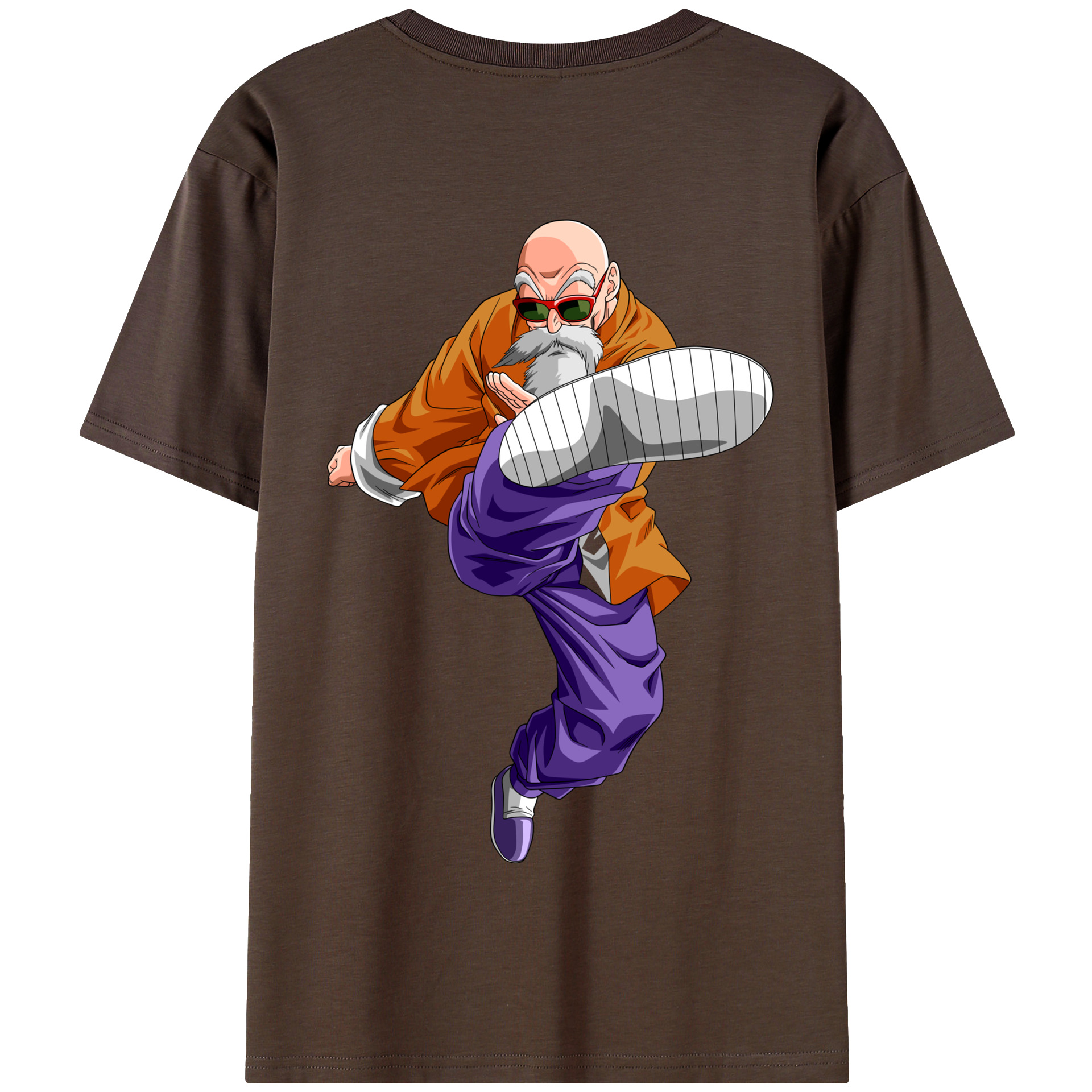 （画像用） ドラゴンボール 亀仙人（かめせんにん） DRAGON BALL Master Roshi Kame Sennin 綿100％半袖Tシャツ（背面プリント）