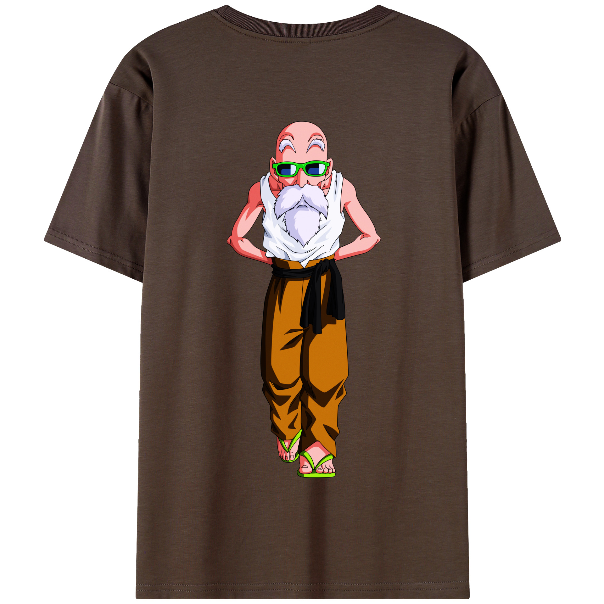 （画像用） ドラゴンボール 亀仙人（かめせんにん） DRAGON BALL Master Roshi Kame Sennin 綿100％半袖Tシャツ（背面プリント）