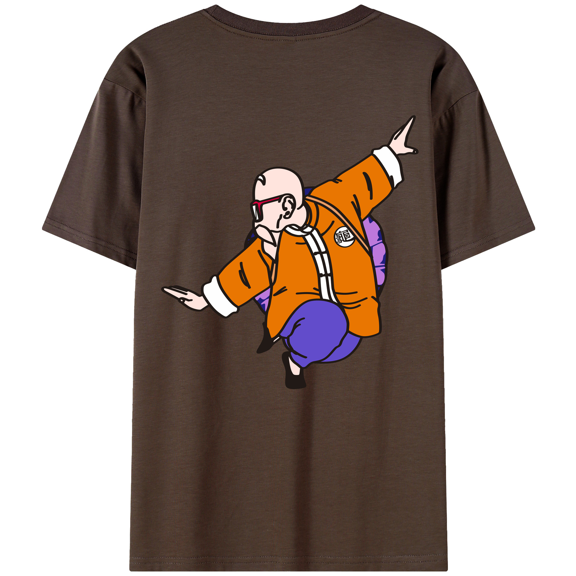 （画像用） ドラゴンボール 亀仙人（かめせんにん） DRAGON BALL Master Roshi Kame Sennin 綿100％半袖Tシャツ（背面プリント）