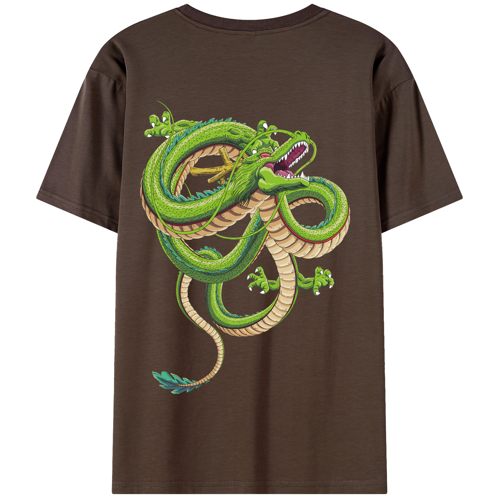 （画像用） ドラゴンボール 神龍 シェンロン DRAGON BALL Shenron 綿100％半袖Tシャツ（背面プリント）