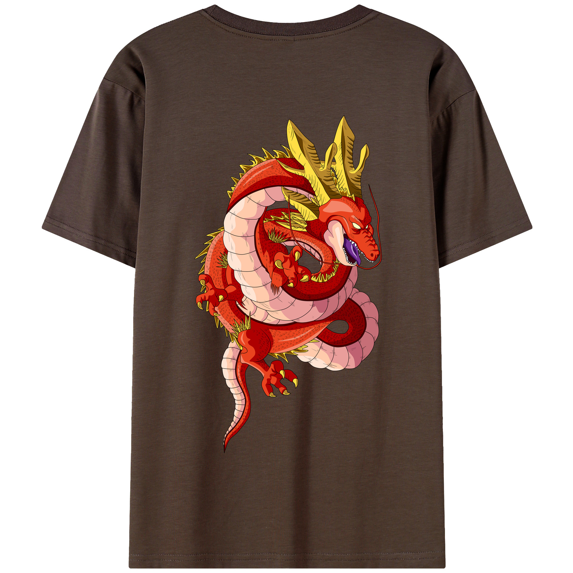 （画像用） ドラゴンボール 神龍 シェンロン DRAGON BALL Shenron 綿100％半袖Tシャツ（背面プリント）