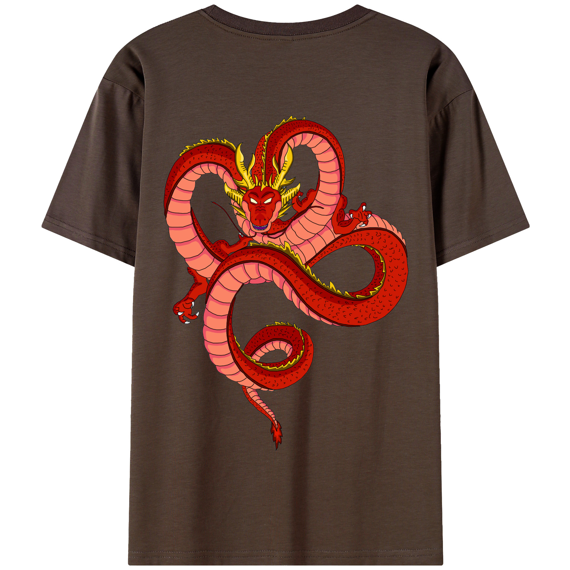 （画像用） ドラゴンボール 神龍 シェンロン DRAGON BALL Shenron 綿100％半袖Tシャツ（背面プリント）