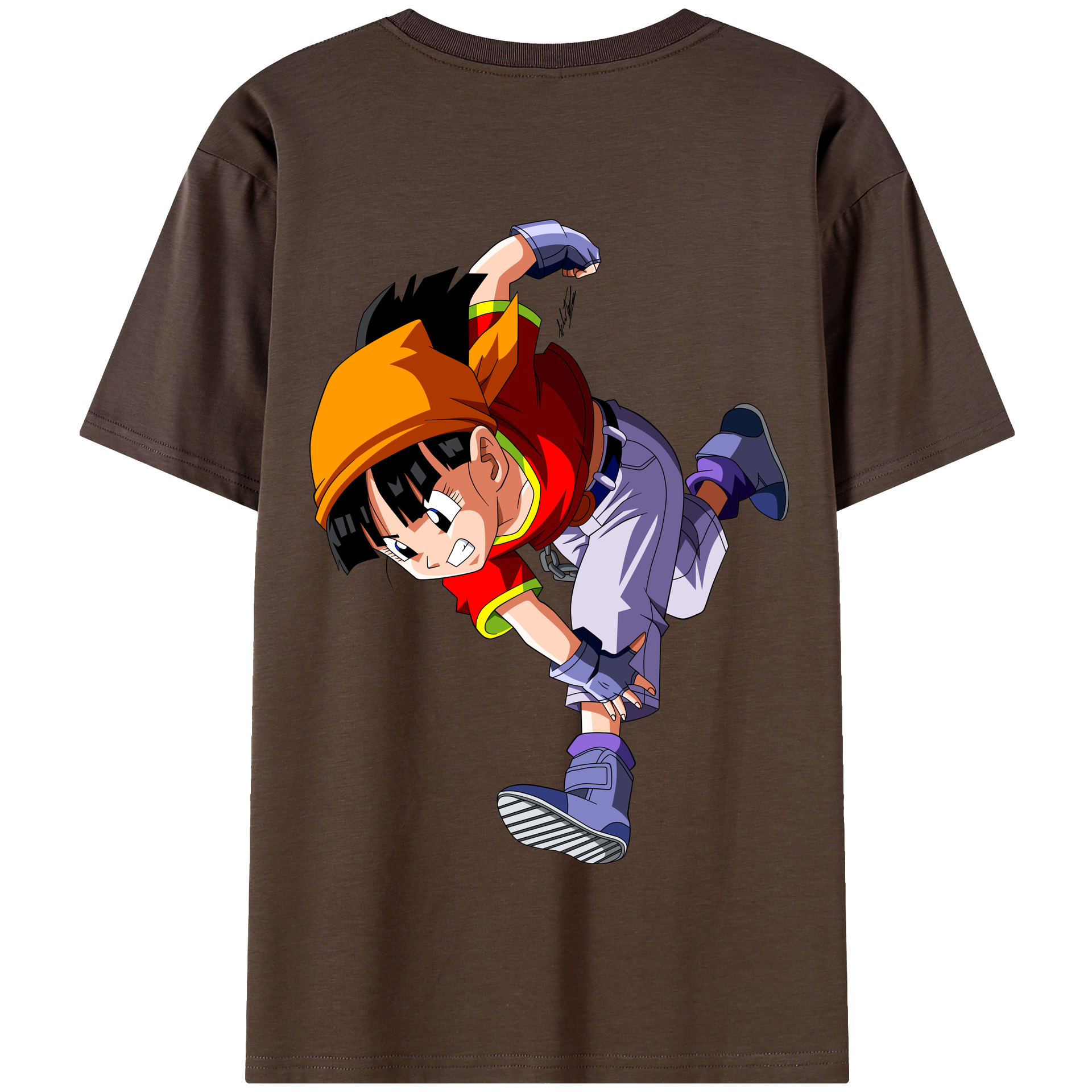 （画像用） ドラゴンボール パン DRAGON BALL Pan 綿100％半袖Tシャツ（背面プリント）