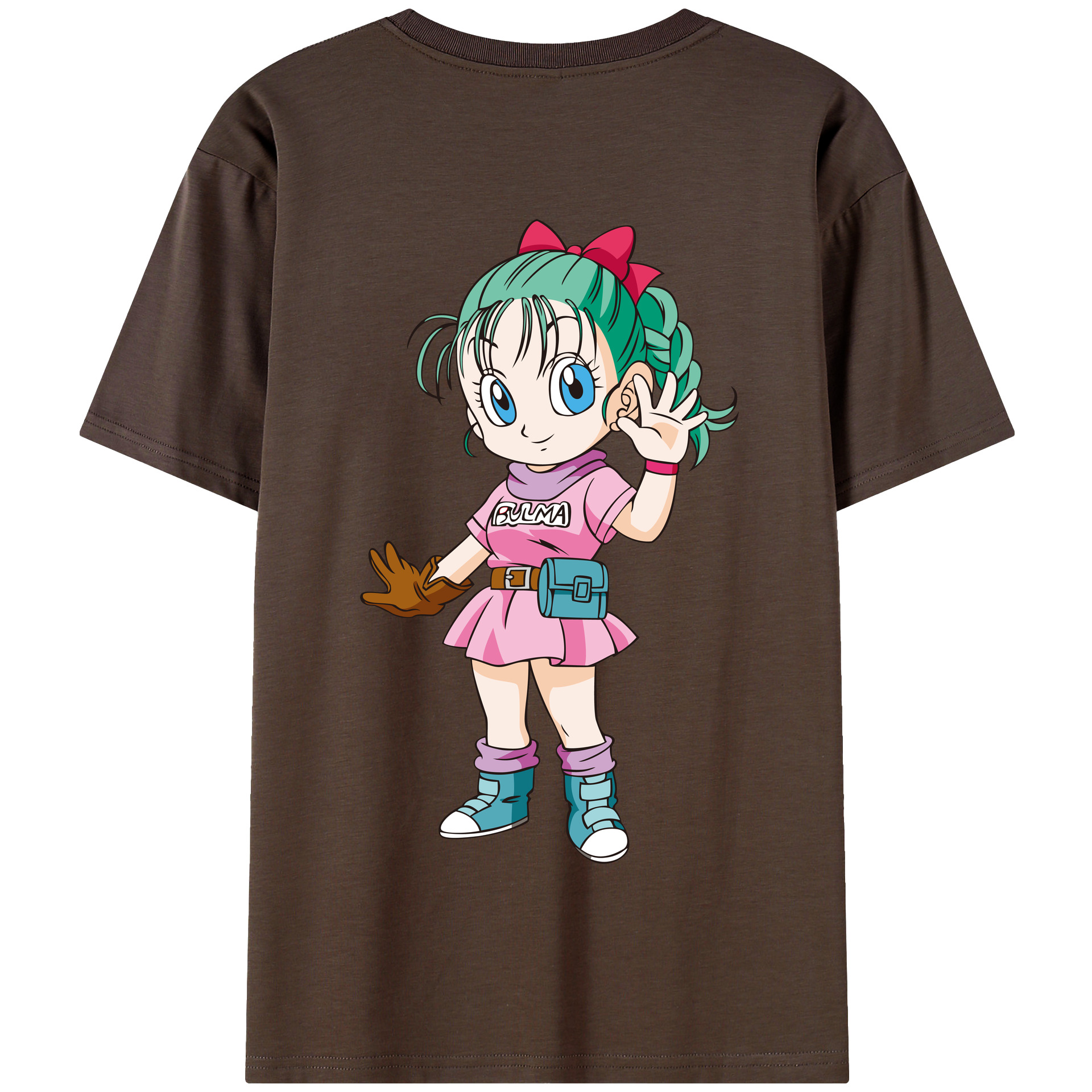 （画像用） ドラゴンボール ブルマ DRAGON BALL Bulma 綿100％半袖Tシャツ（背面プリント）