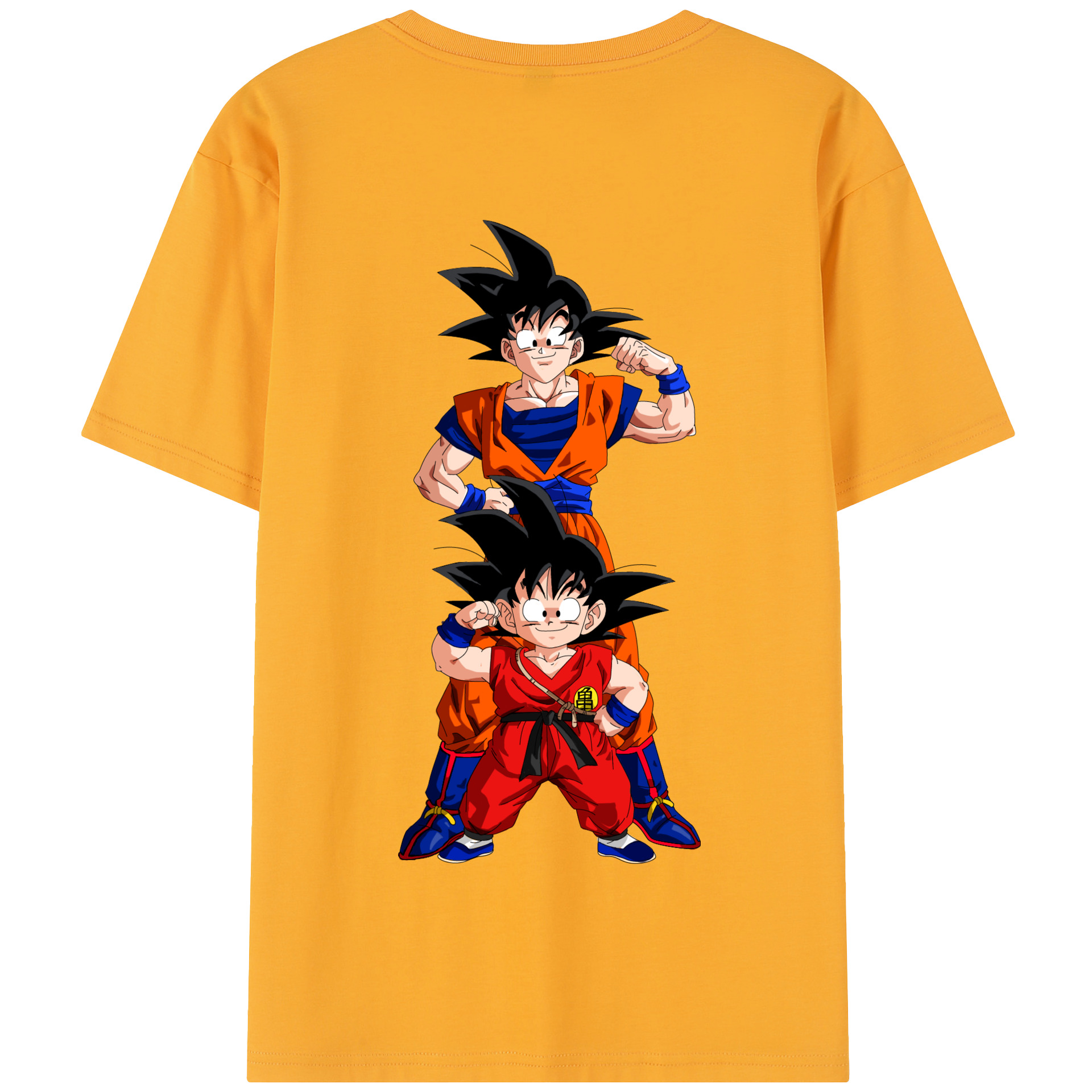 （画像用） ドラゴンボール 孫悟空（そん ごくう）Son Goku カカロット DRAGON BALL Kakarotto 綿100％半袖Tシャツ（背面プリント）