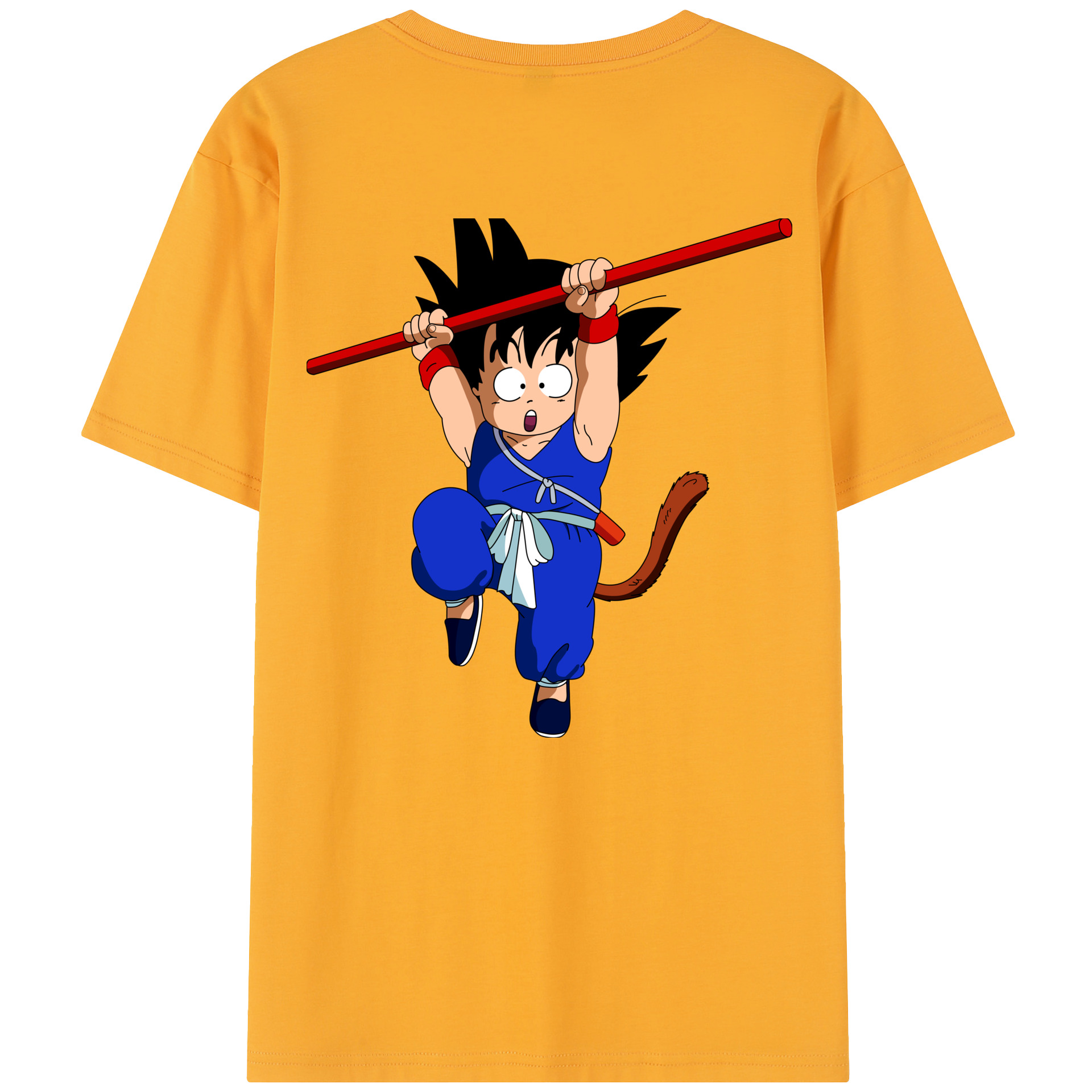 （画像用） ドラゴンボール 孫悟空（そん ごくう）Son Goku カカロット DRAGON BALL Kakarotto 綿100％半袖Tシャツ（背面プリント）
