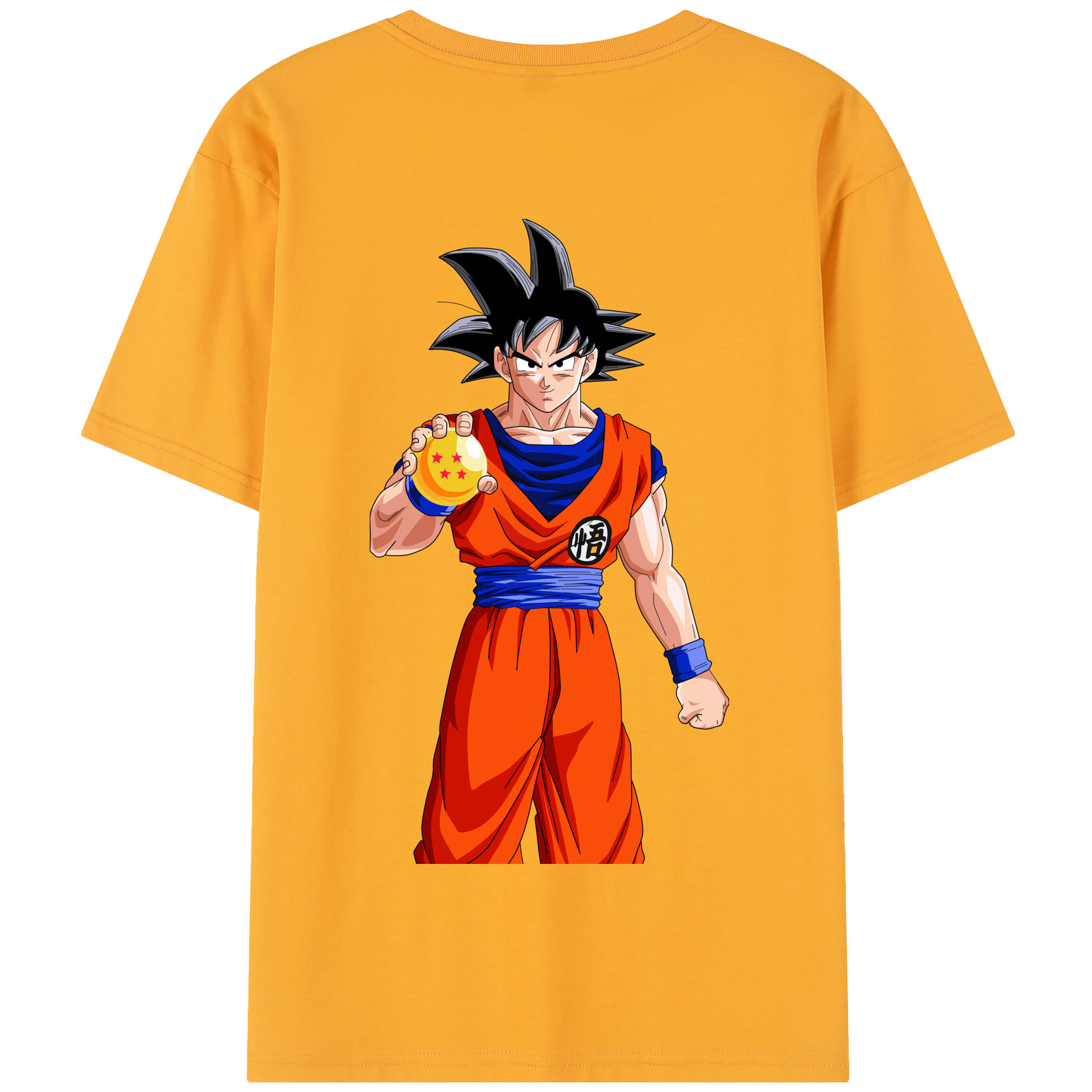 （画像用） ドラゴンボール 孫悟空（そん ごくう）Son Goku カカロット DRAGON BALL Kakarotto 綿100％半袖Tシャツ（背面プリント）