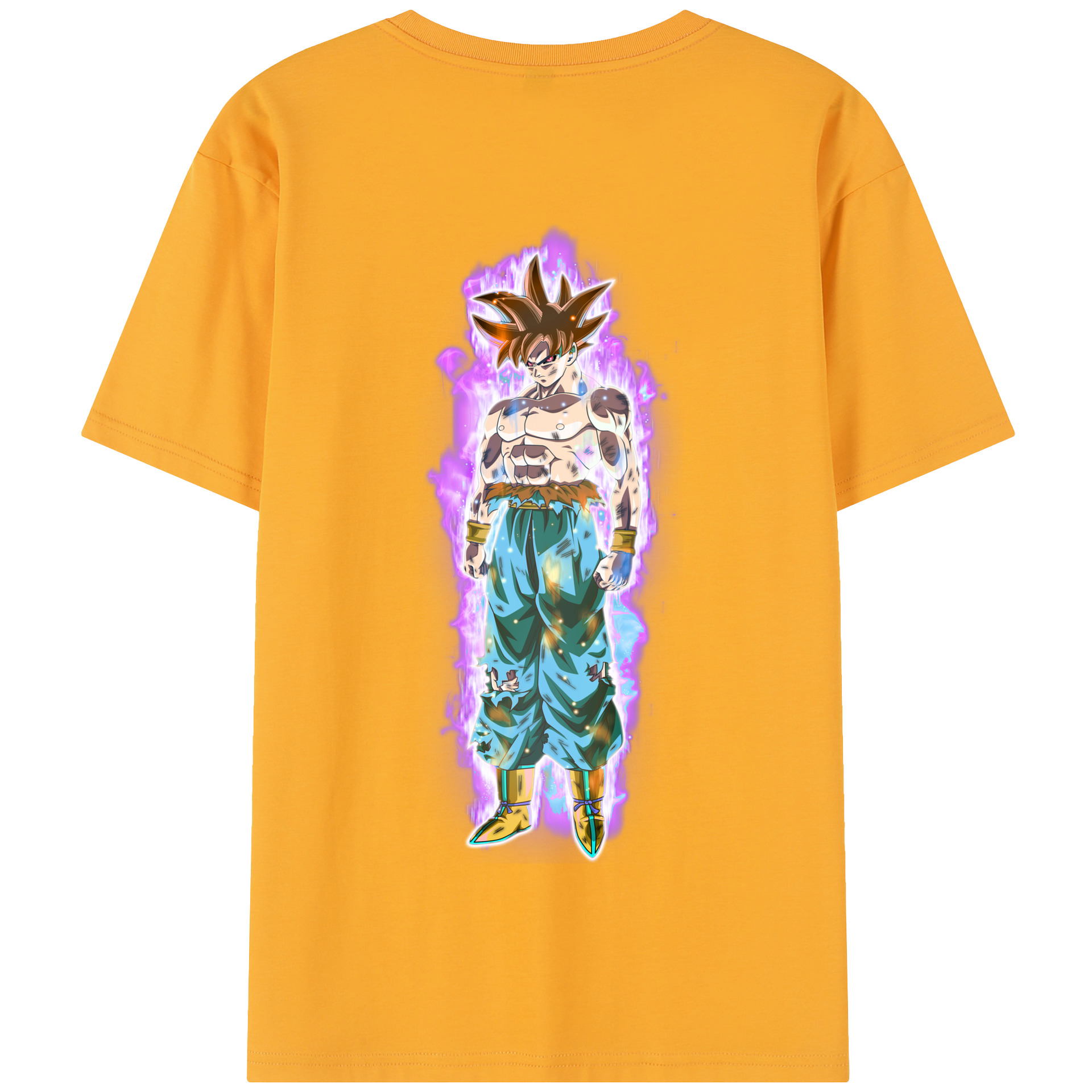 （画像用） ドラゴンボール 孫悟空（そん ごくう）Son Goku カカロット DRAGON BALL Kakarotto 綿100％半袖Tシャツ（背面プリント）
