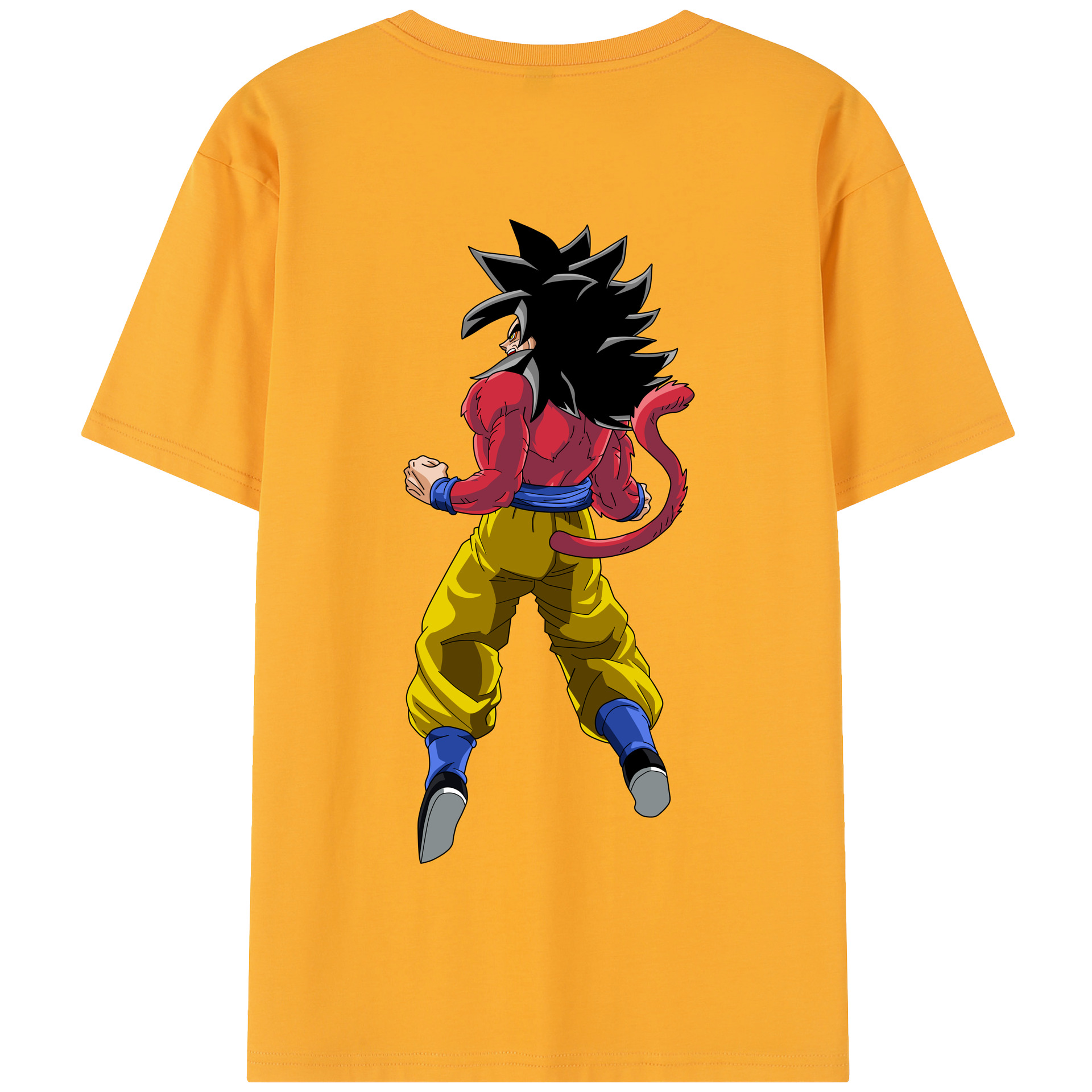 （画像用） ドラゴンボール 孫悟空（そん ごくう）Son Goku カカロット DRAGON BALL Kakarotto 綿100％半袖Tシャツ（背面プリント）