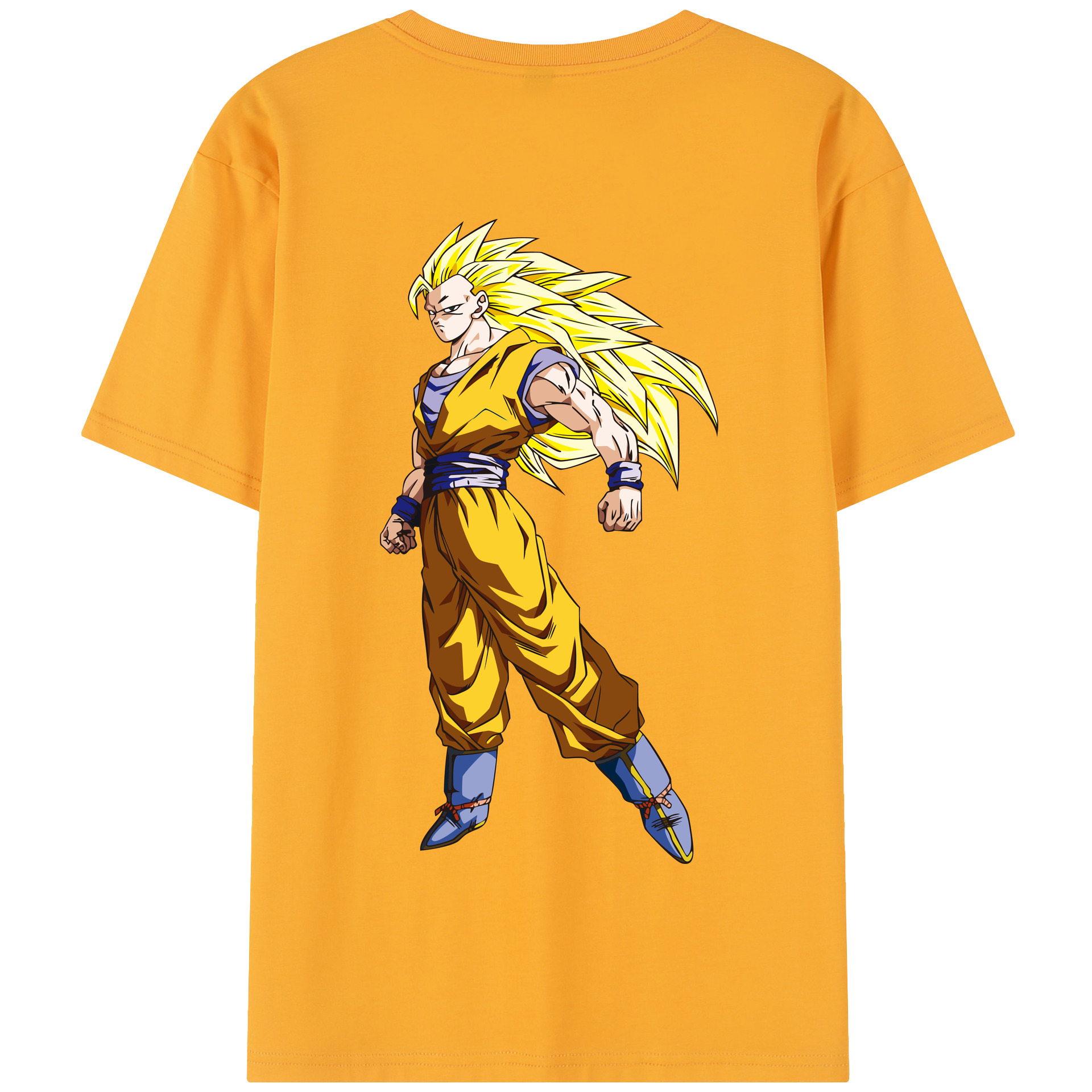（画像用） ドラゴンボール 孫悟空（そん ごくう）Son Goku カカロット DRAGON BALL Kakarotto 綿100％半袖Tシャツ（背面プリント）