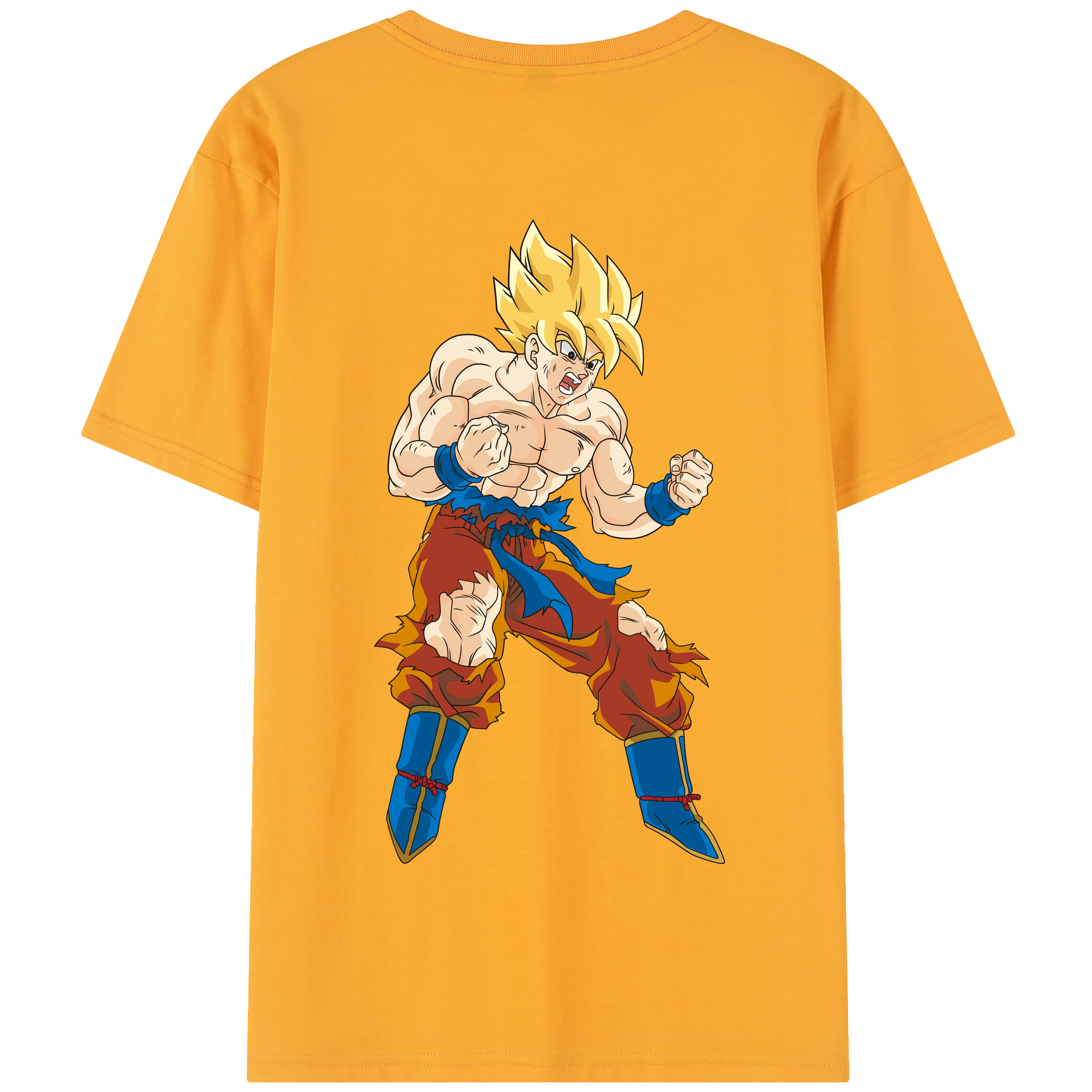 （画像用） ドラゴンボール 孫悟空（そん ごくう）Son Goku カカロット DRAGON BALL Kakarotto 綿100％半袖Tシャツ（背面プリント）