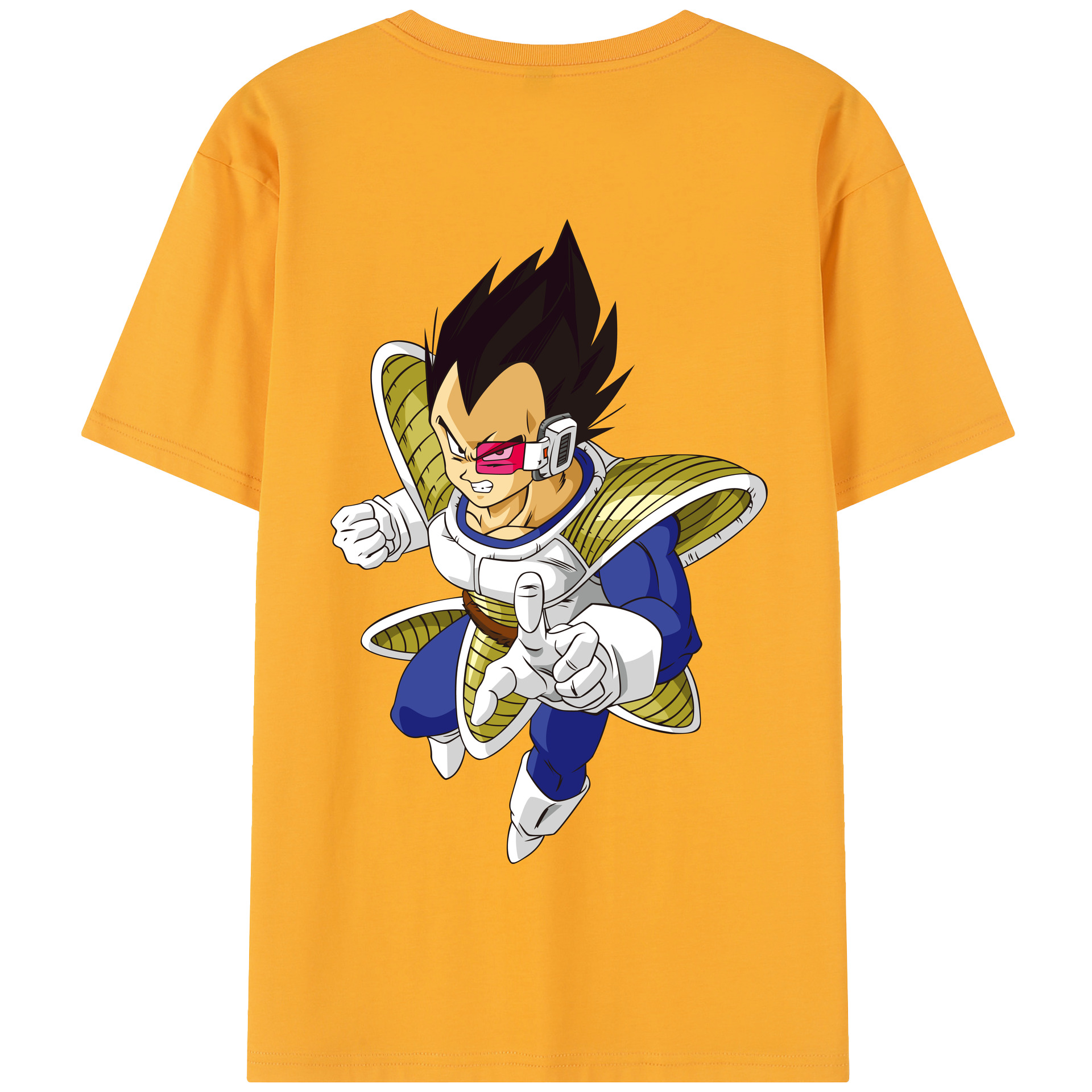 （画像用） ドラゴンボール ベジータ四世（Bejīta Yonsei）DRAGON BALL Vegeta IV 綿100％半袖Tシャツ（背面プリント）