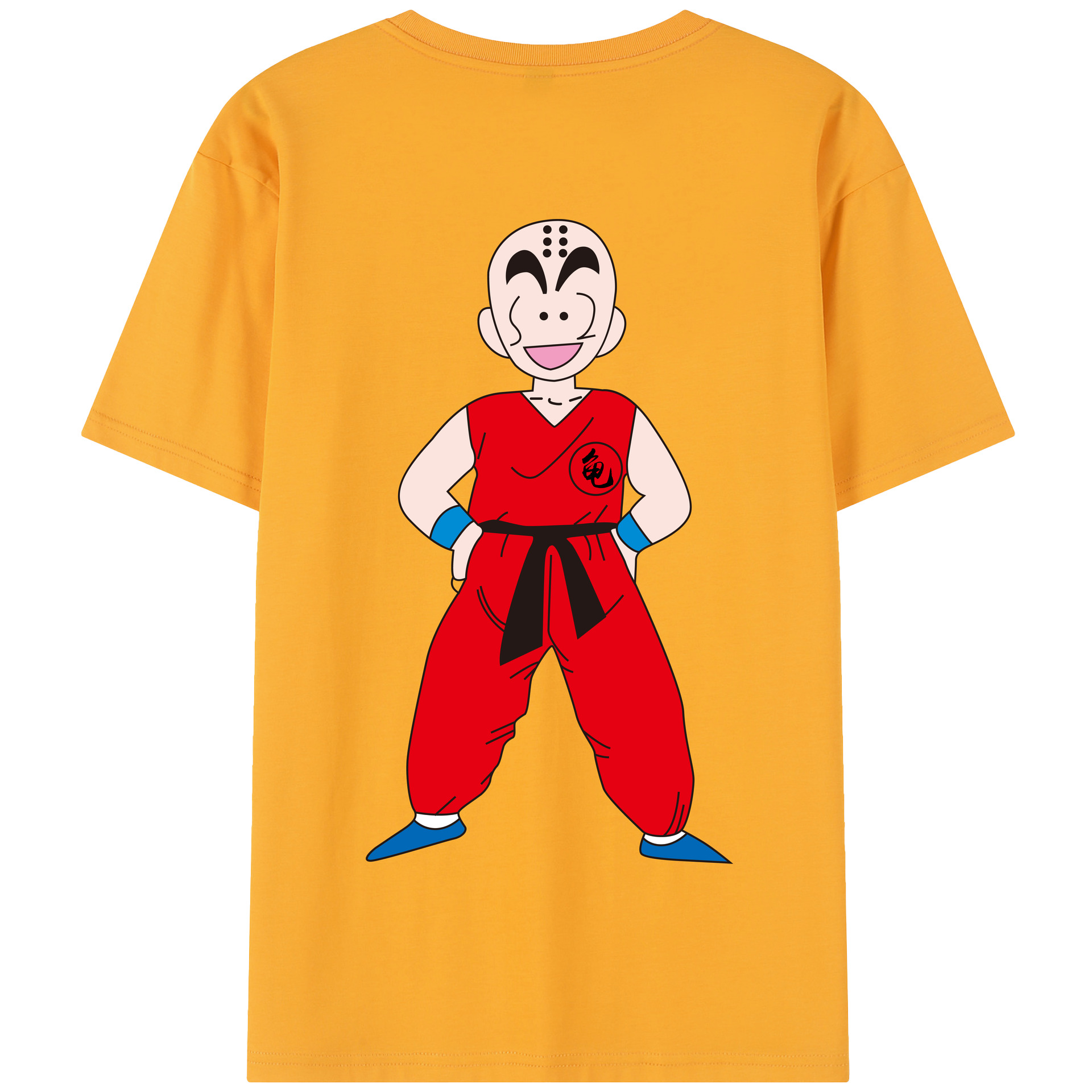（画像用） ドラゴンボール クリリン DRAGON BALL krillin 綿100％半袖Tシャツ（背面プリント）
