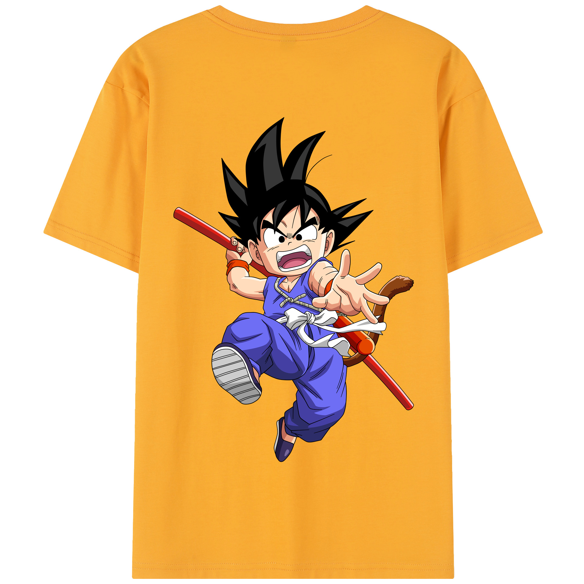 （画像用） ドラゴンボール 孫悟空（そん ごくう）Son Goku カカロット DRAGON BALL Kakarotto 綿100％半袖Tシャツ（背面プリント）