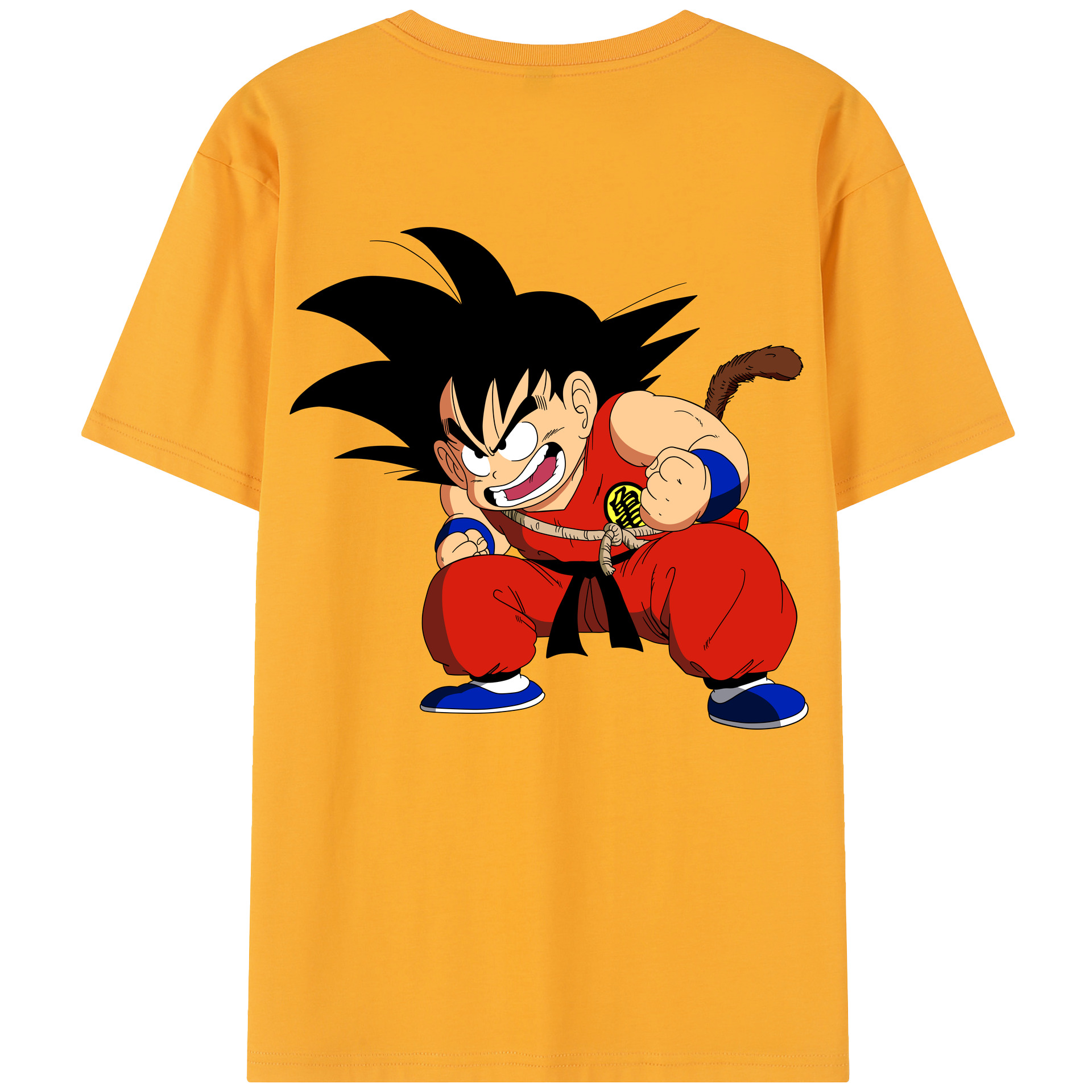 （画像用） ドラゴンボール 孫悟空（そん ごくう）Son Goku カカロット DRAGON BALL Kakarotto 綿100％半袖Tシャツ（背面プリント）