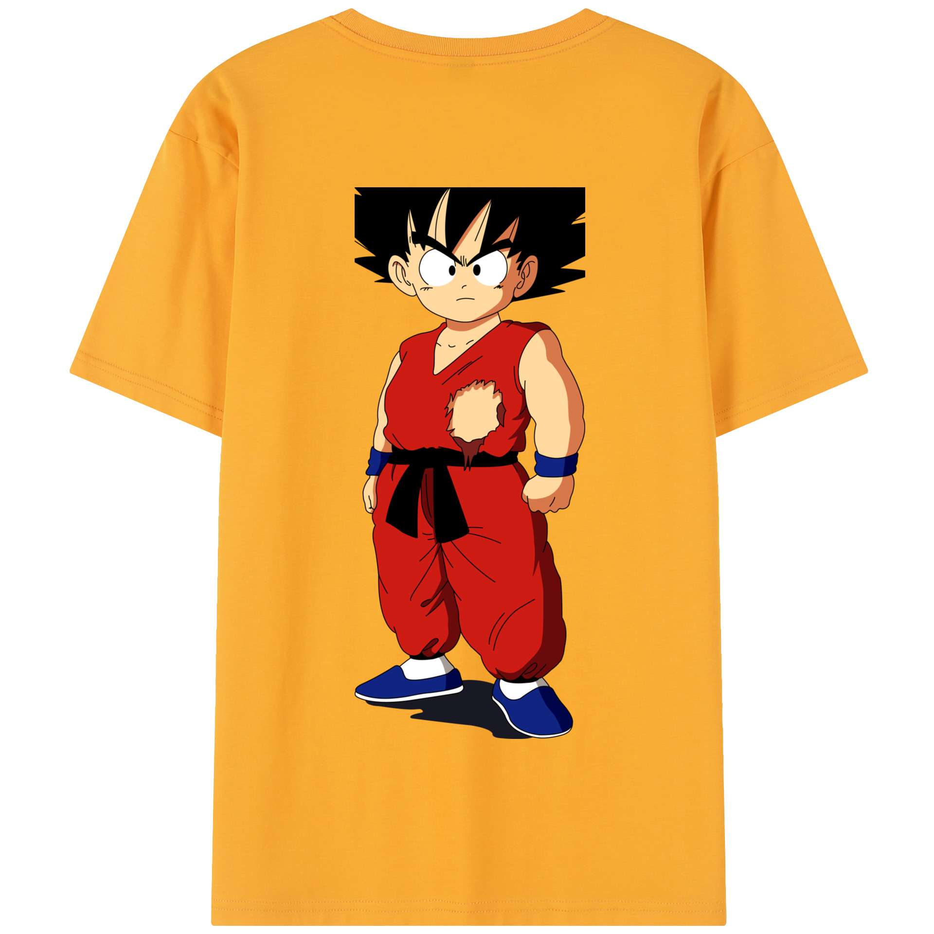 （画像用） ドラゴンボール 孫悟空（そん ごくう）Son Goku カカロット DRAGON BALL Kakarotto 綿100％半袖Tシャツ（背面プリント）