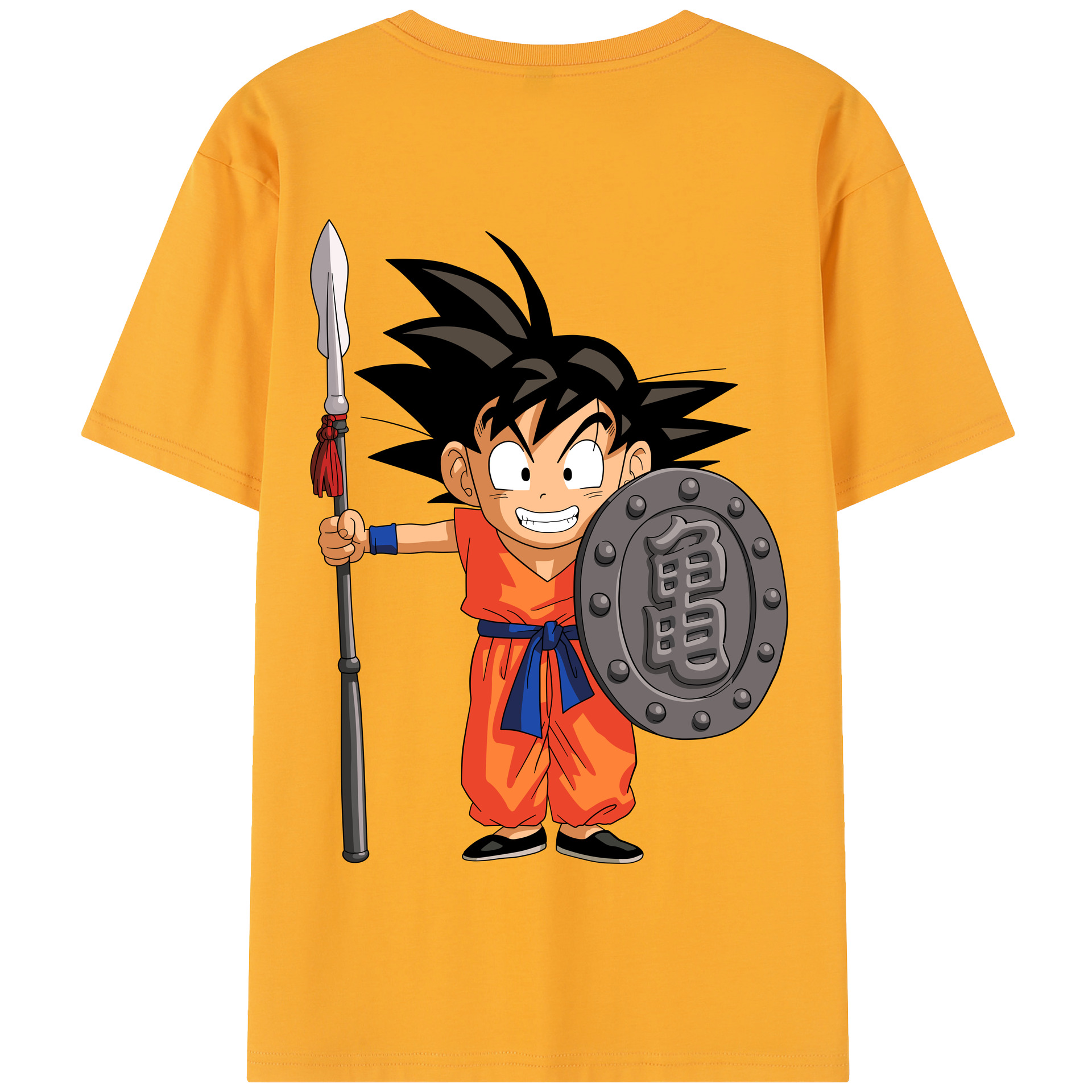 （画像用） ドラゴンボール 孫悟空（そん ごくう）Son Goku カカロット DRAGON BALL Kakarotto 綿100％半袖Tシャツ（背面プリント）