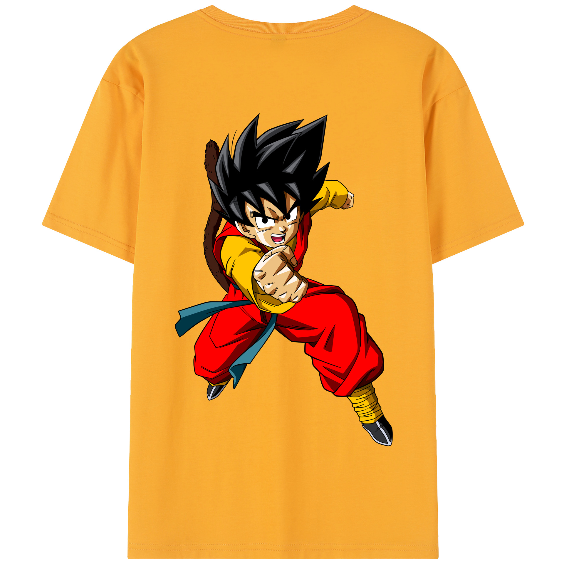 （画像用） ドラゴンボール 孫悟空（そん ごくう）Son Goku カカロット DRAGON BALL Kakarotto 綿100％半袖Tシャツ（背面プリント）