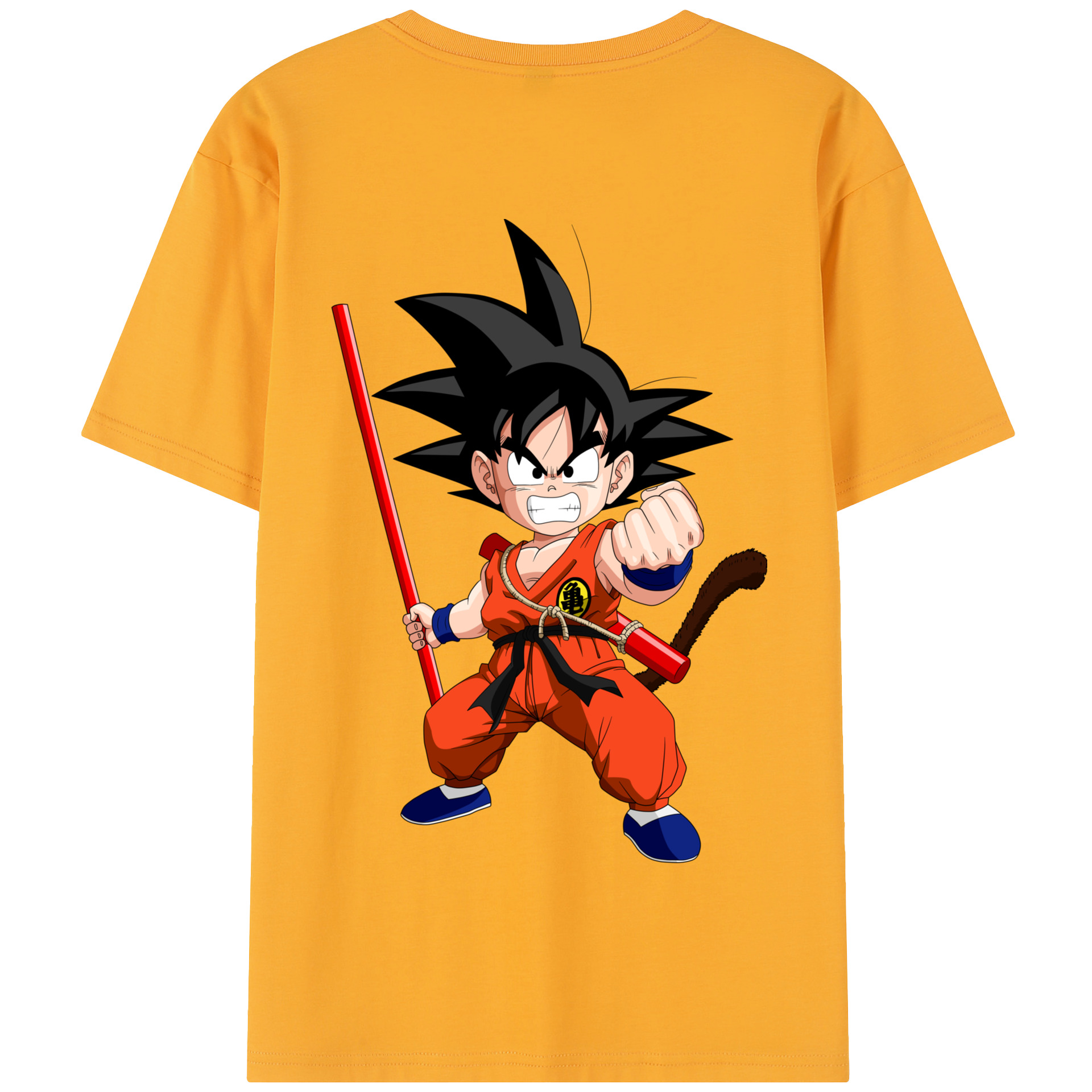 （画像用） ドラゴンボール 孫悟空（そん ごくう）Son Goku カカロット DRAGON BALL Kakarotto 綿100％半袖Tシャツ（背面プリント）