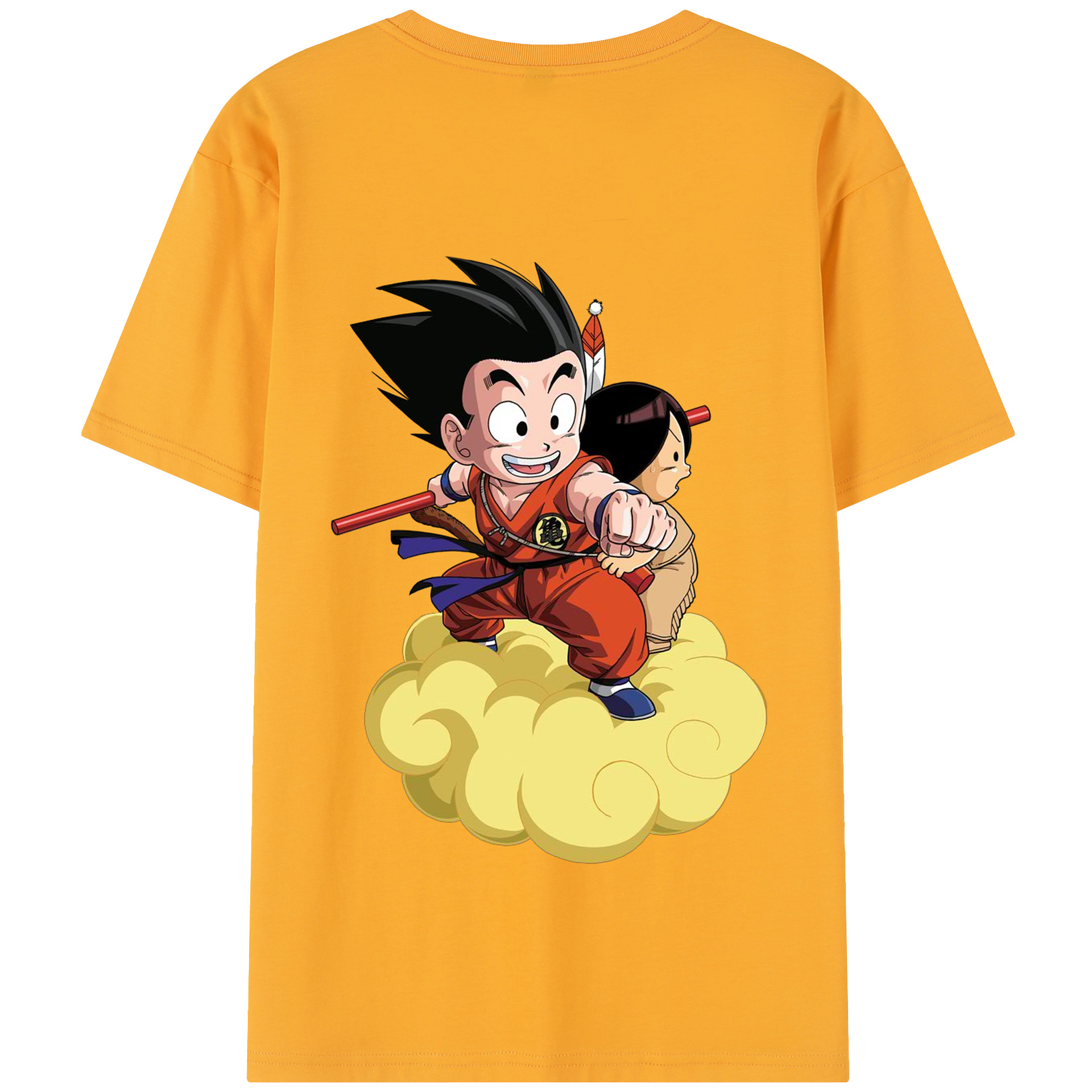 （画像用） ドラゴンボール 孫悟空（そん ごくう）Son Goku カカロット DRAGON BALL Kakarotto 綿100％半袖Tシャツ（背面プリント）