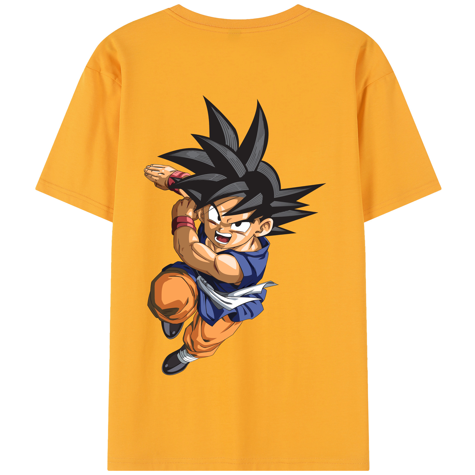 （画像用） ドラゴンボール 孫悟空（そん ごくう）Son Goku カカロット DRAGON BALL Kakarotto 綿100％半袖Tシャツ（背面プリント）