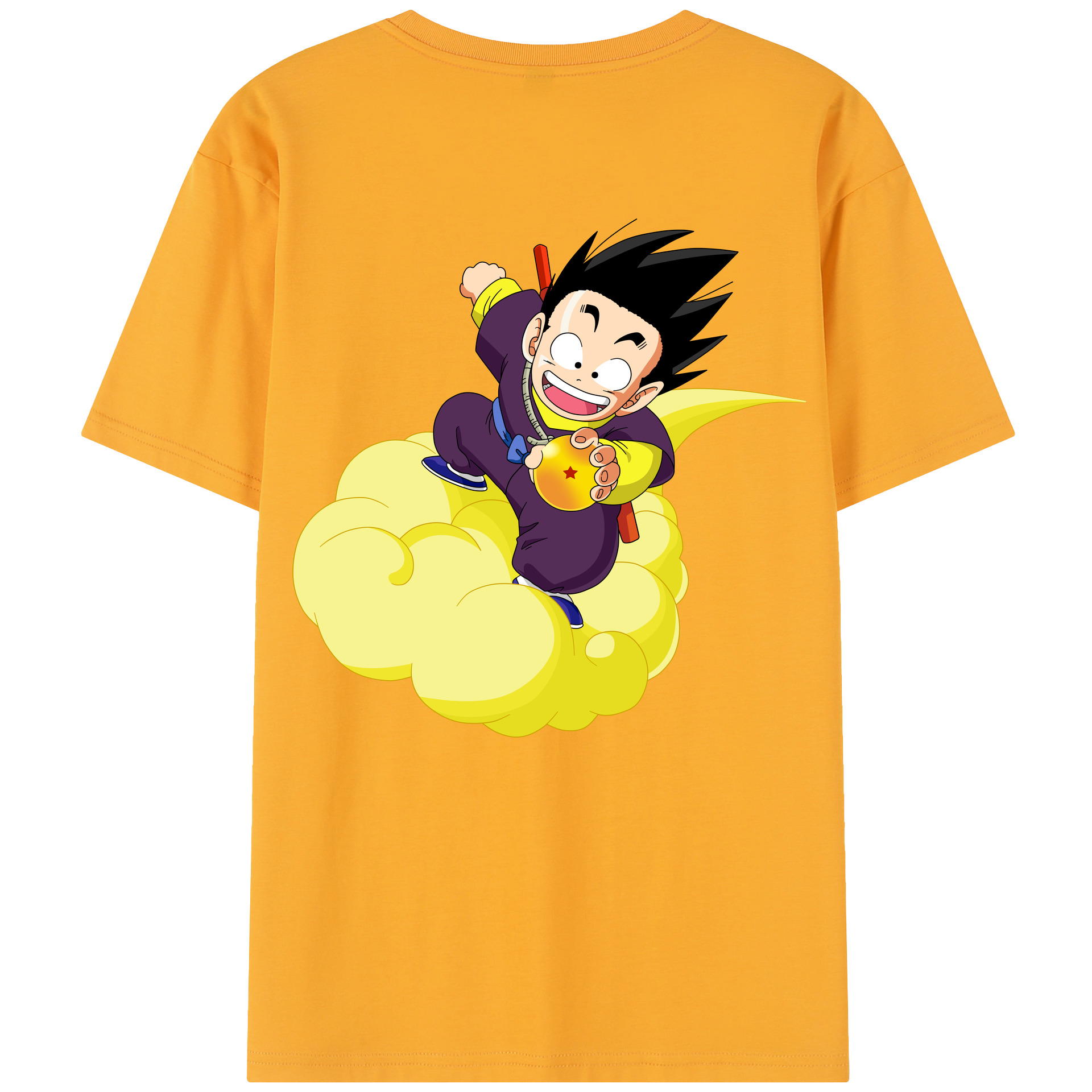 （画像用） ドラゴンボール 孫悟空（そん ごくう）Son Goku カカロット DRAGON BALL Kakarotto 綿100％半袖Tシャツ（背面プリント）