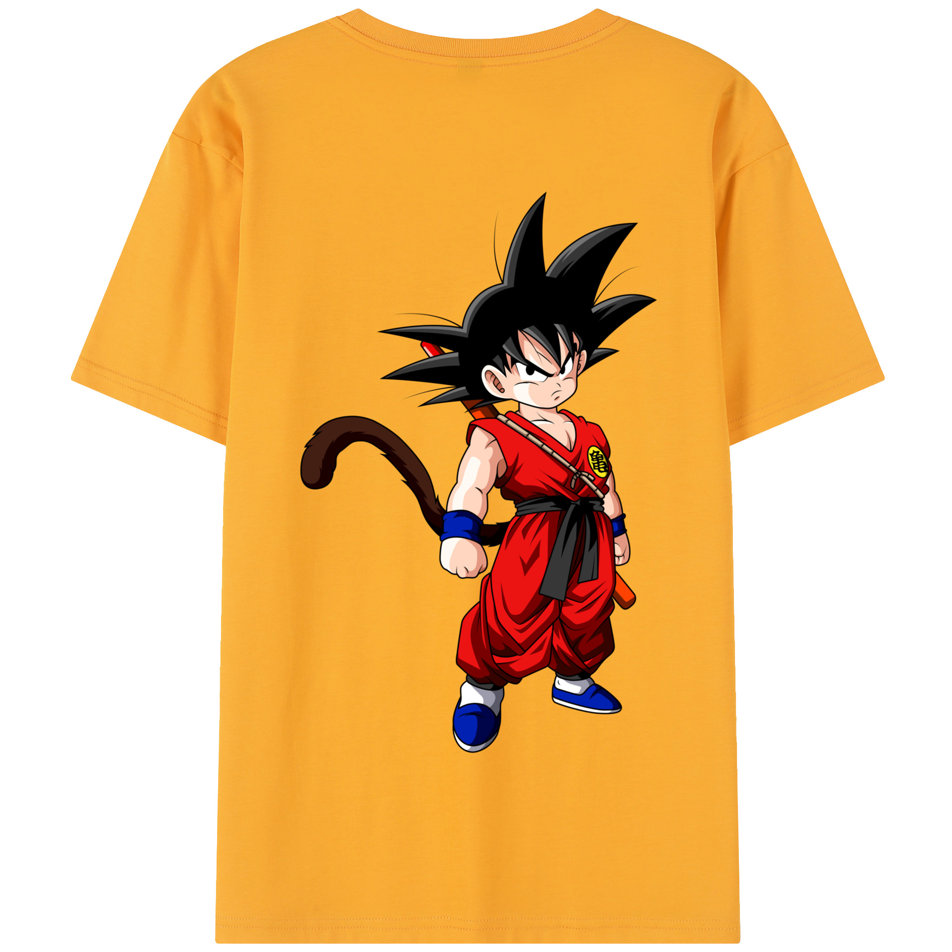 （画像用） ドラゴンボール 孫悟空（そん ごくう）Son Goku カカロット DRAGON BALL Kakarotto 綿100％半袖Tシャツ（背面プリント）