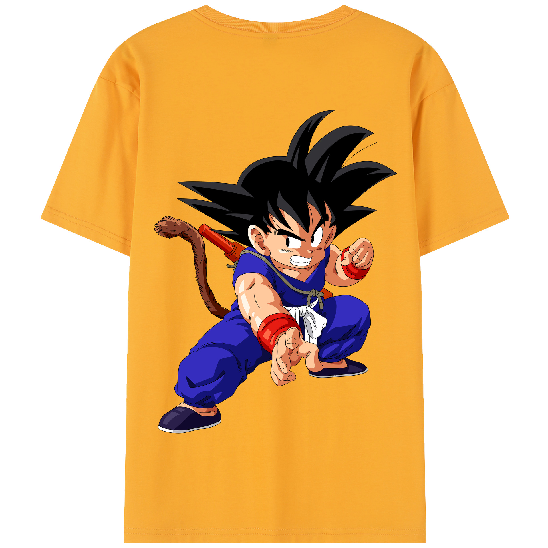 （画像用） ドラゴンボール 孫悟空（そん ごくう）Son Goku カカロット DRAGON BALL Kakarotto 綿100％半袖Tシャツ（背面プリント）