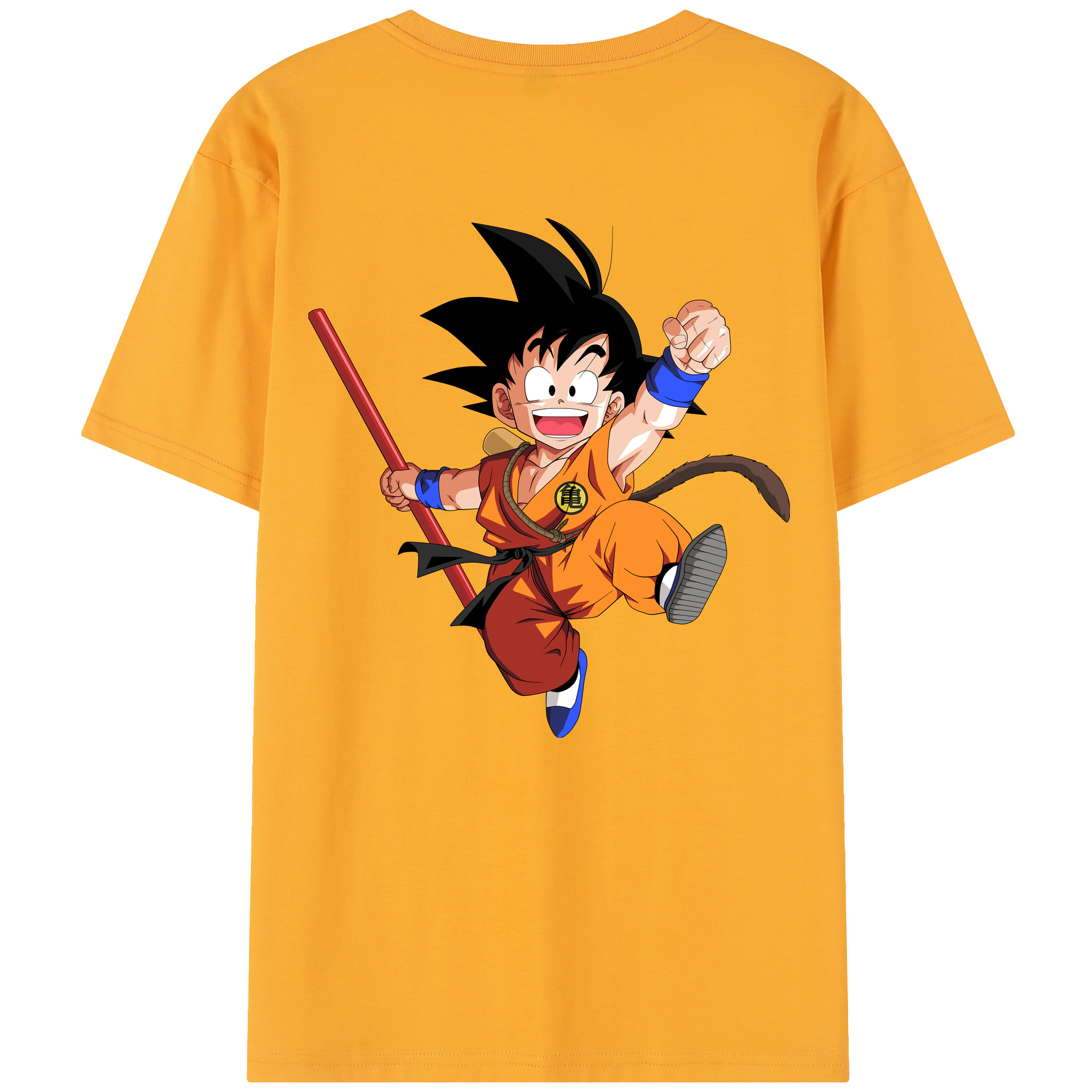 （画像用） ドラゴンボール 孫悟空（そん ごくう）Son Goku カカロット DRAGON BALL Kakarotto 綿100％半袖Tシャツ（背面プリント）