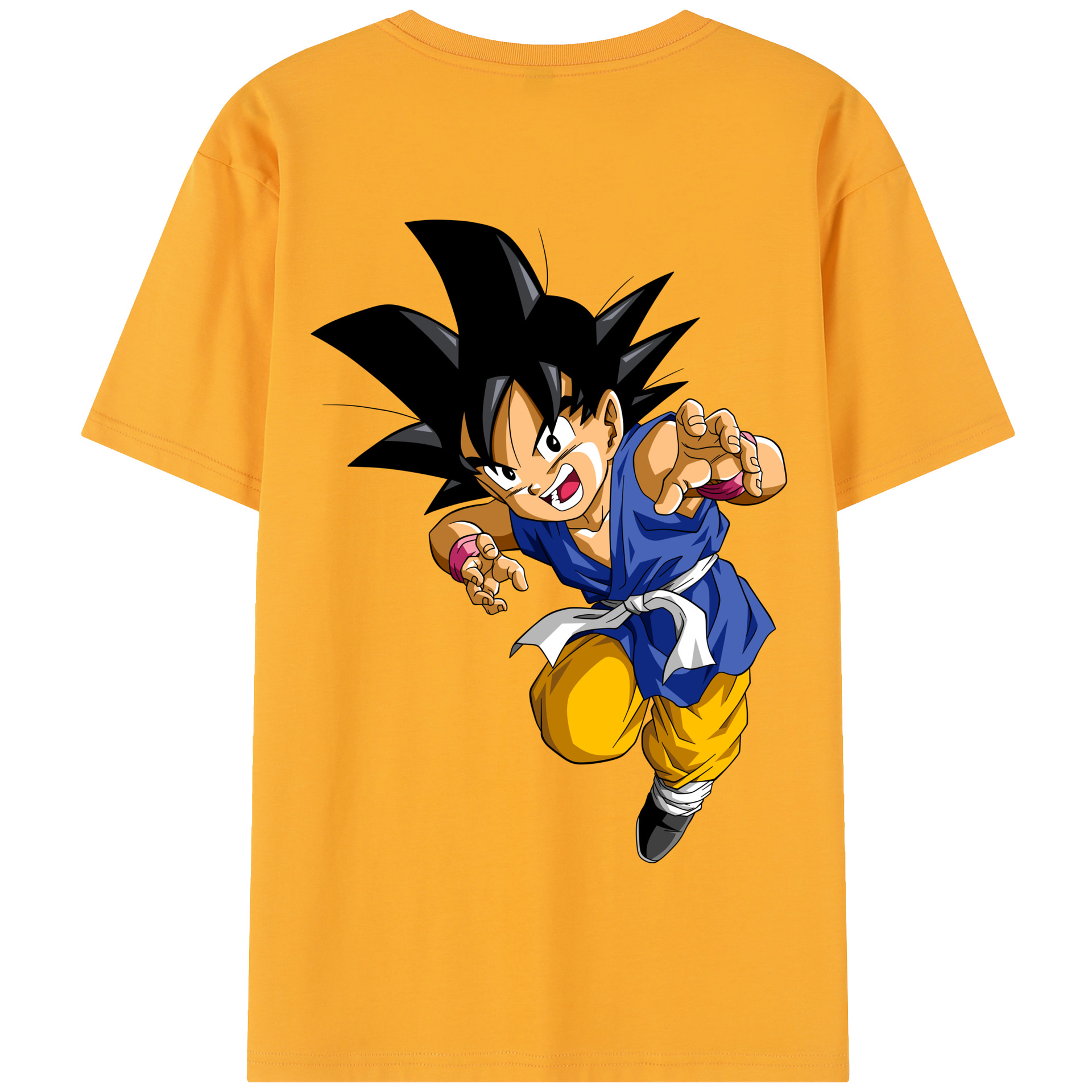 （画像用） ドラゴンボール 孫悟空（そん ごくう）Son Goku カカロット DRAGON BALL Kakarotto 綿100％半袖Tシャツ（背面プリント）
