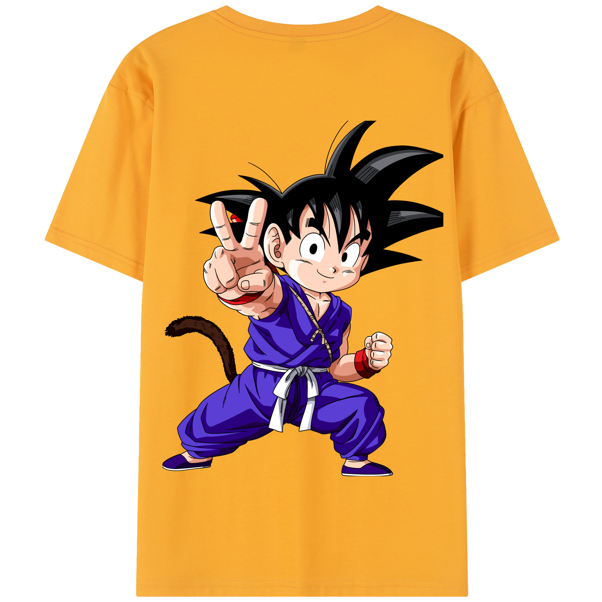 （画像用） ドラゴンボール 孫悟空（そん ごくう）Son Goku カカロット DRAGON BALL Kakarotto 綿100％半袖Tシャツ（背面プリント）