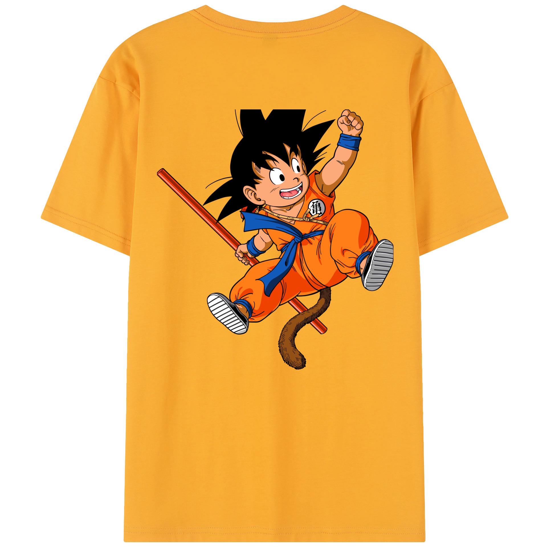 （画像用） ドラゴンボール 孫悟空（そん ごくう）Son Goku カカロット DRAGON BALL Kakarotto 綿100％半袖Tシャツ（背面プリント）