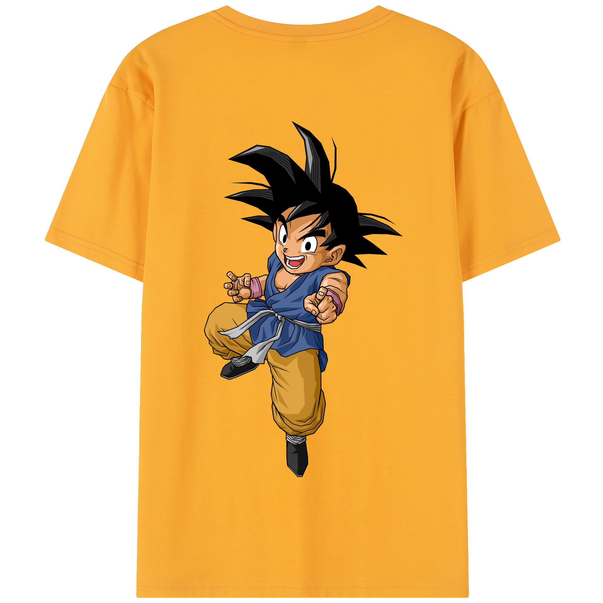 （画像用） ドラゴンボール 孫悟空（そん ごくう）Son Goku カカロット DRAGON BALL Kakarotto 綿100％半袖Tシャツ（背面プリント）
